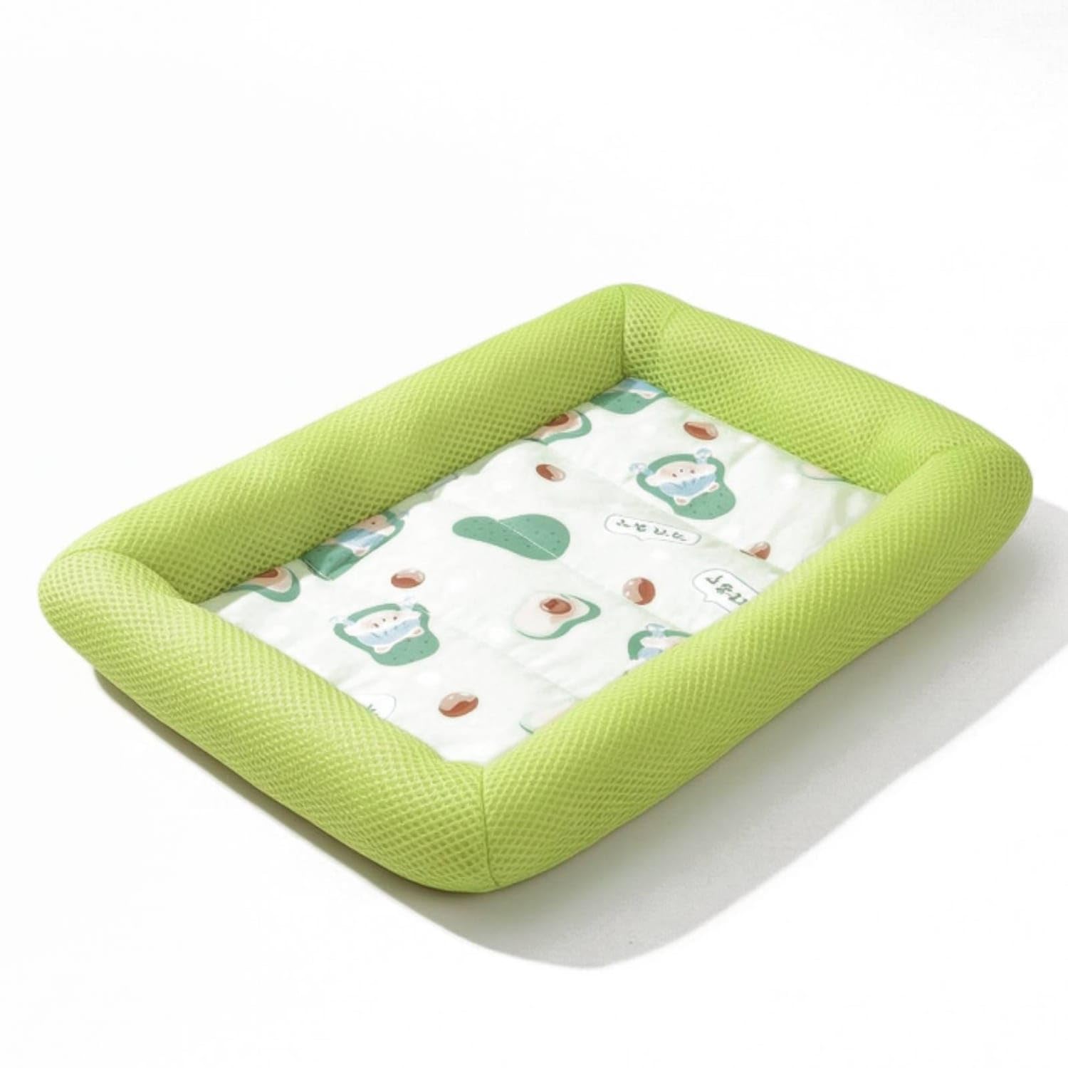 Breathable Bolstered Pet Mat Padded Self Cooling Mat Quilted Cat Cooling Bed Soft for Pets, Dogs, Cats, Summer, Floor, Crates, L
