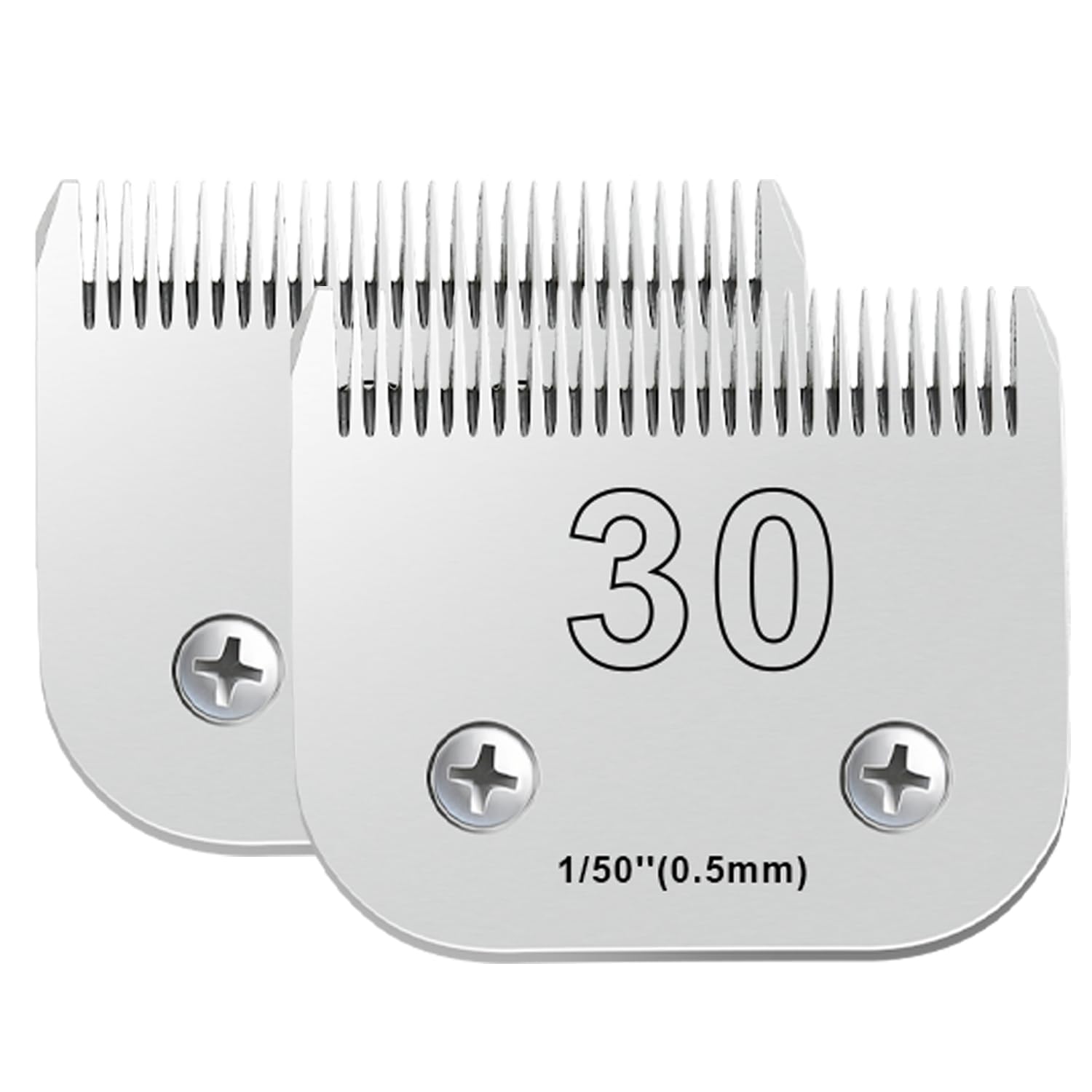 2Pcs 30 Blades Dog Grooming Blades Compatible With Andis Dog Clippers,Dog Clipper Blades Compatible With Oster A5,Wahl Km10 Dog 