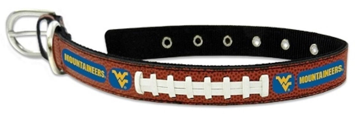 NCAA West Virginia Mountaineers Classic Leather Football Collar, Small