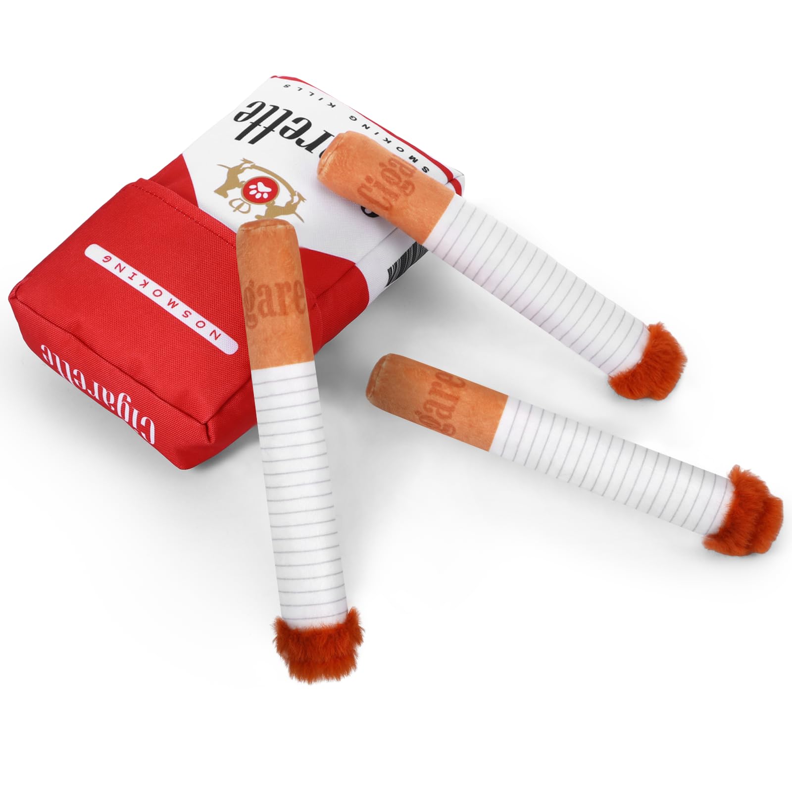 3 Pcs Cigarette Dog Toy, Funny Dog Toys Giggles Interactive Cigar Plush Dog Toys With Box, Pitbull Husky Frenchie Dog Gifts For 