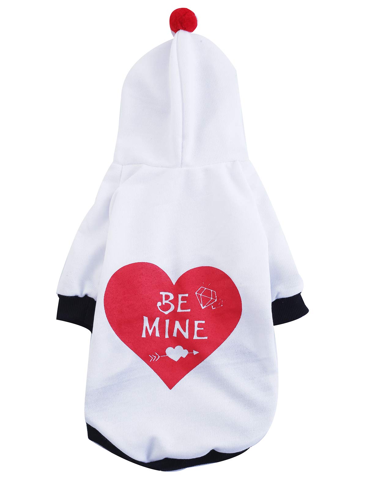 Coomour Pet Dog Valentine'S Day Hoodies Cat Be Mine Costume Puppy Clothes For Dogs Cats Outfit (L)