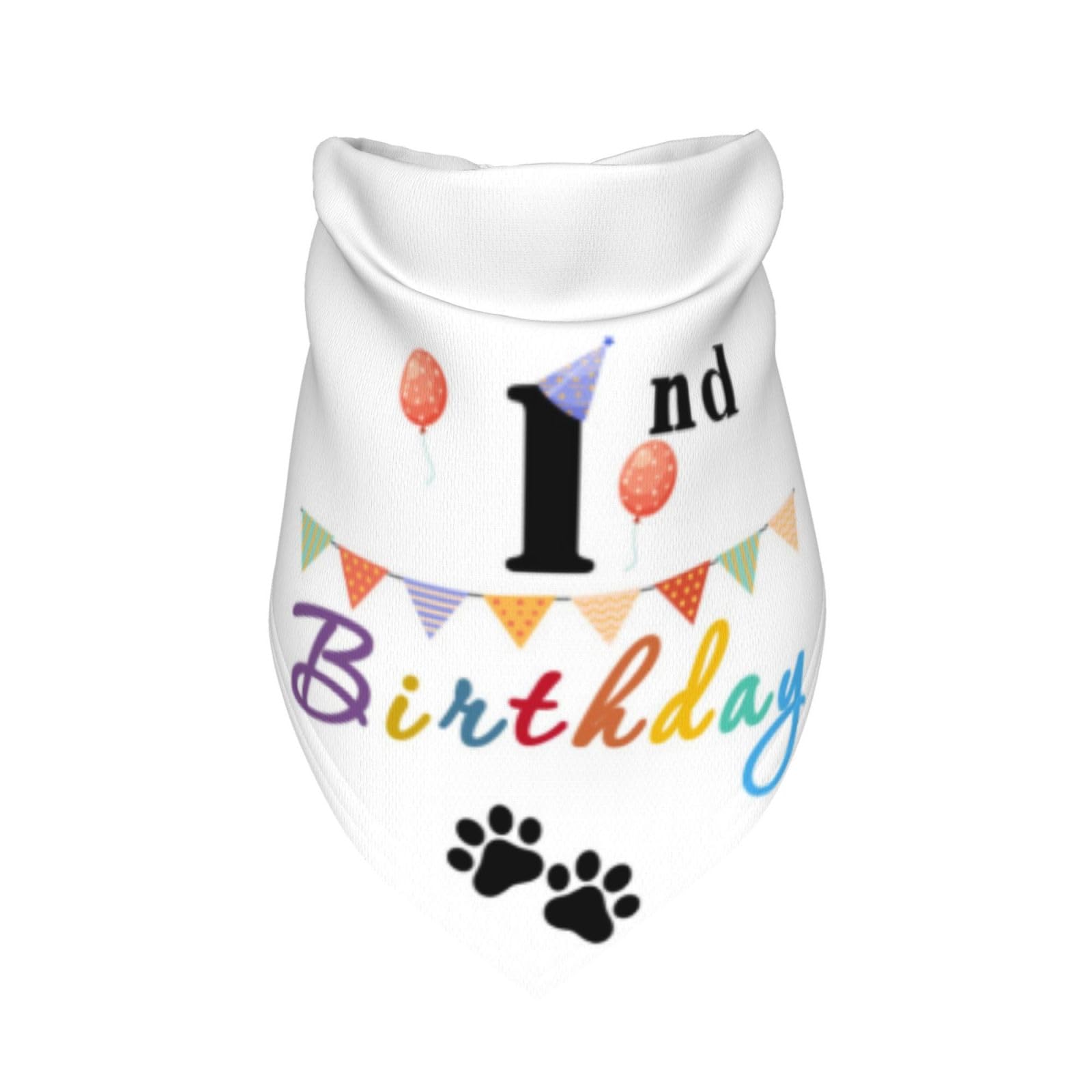 It'S My 1St Birthday Colorful Balloons Dog Bandana Scarf Triangle Bibs Pet Accessories Cat Kerchief