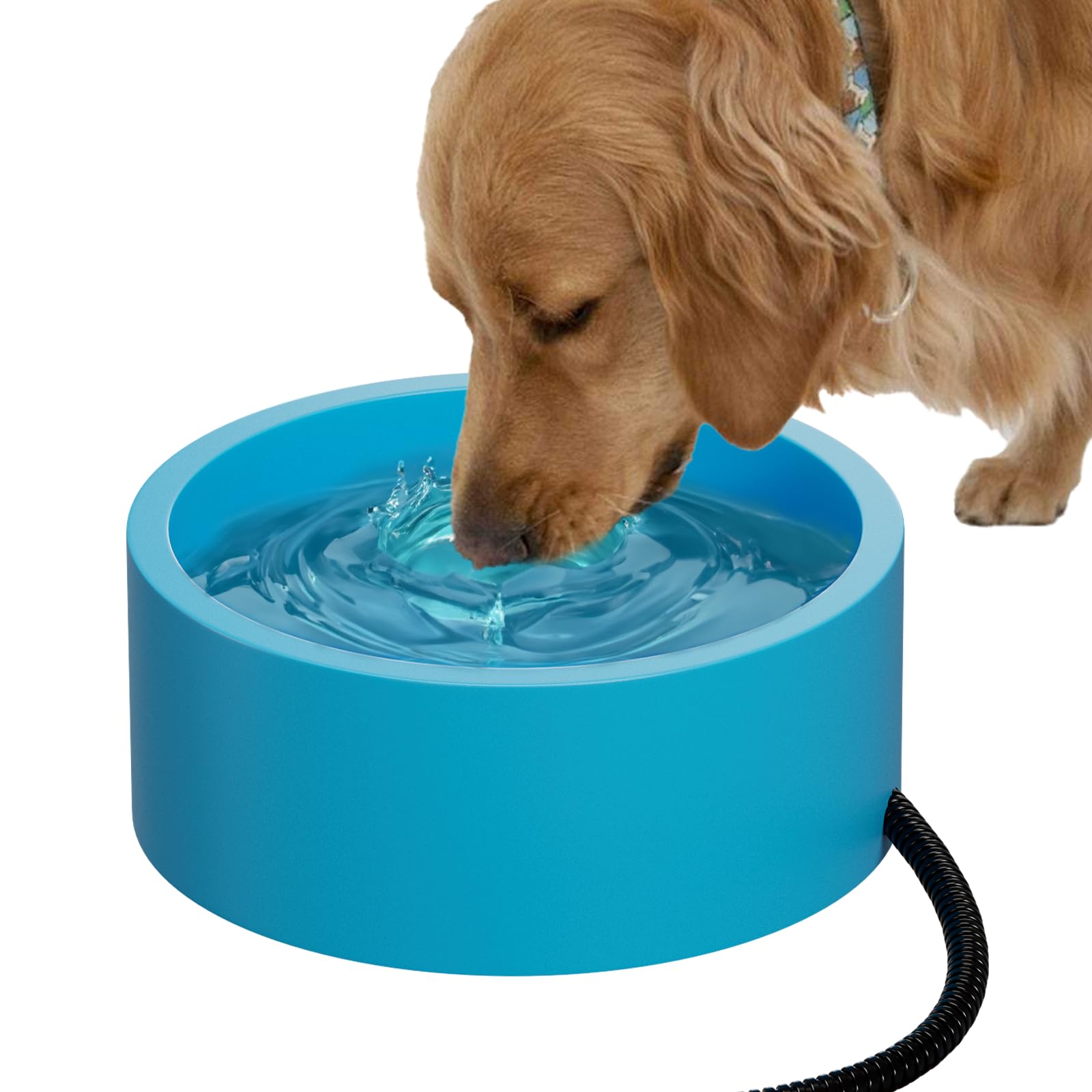 Heated Water Bowl for Dog & Cat, Outdoor Heated Dog Bowl with Chew Resistant Power Cord, Waterproof Heated Pet Bowl Smart Therma