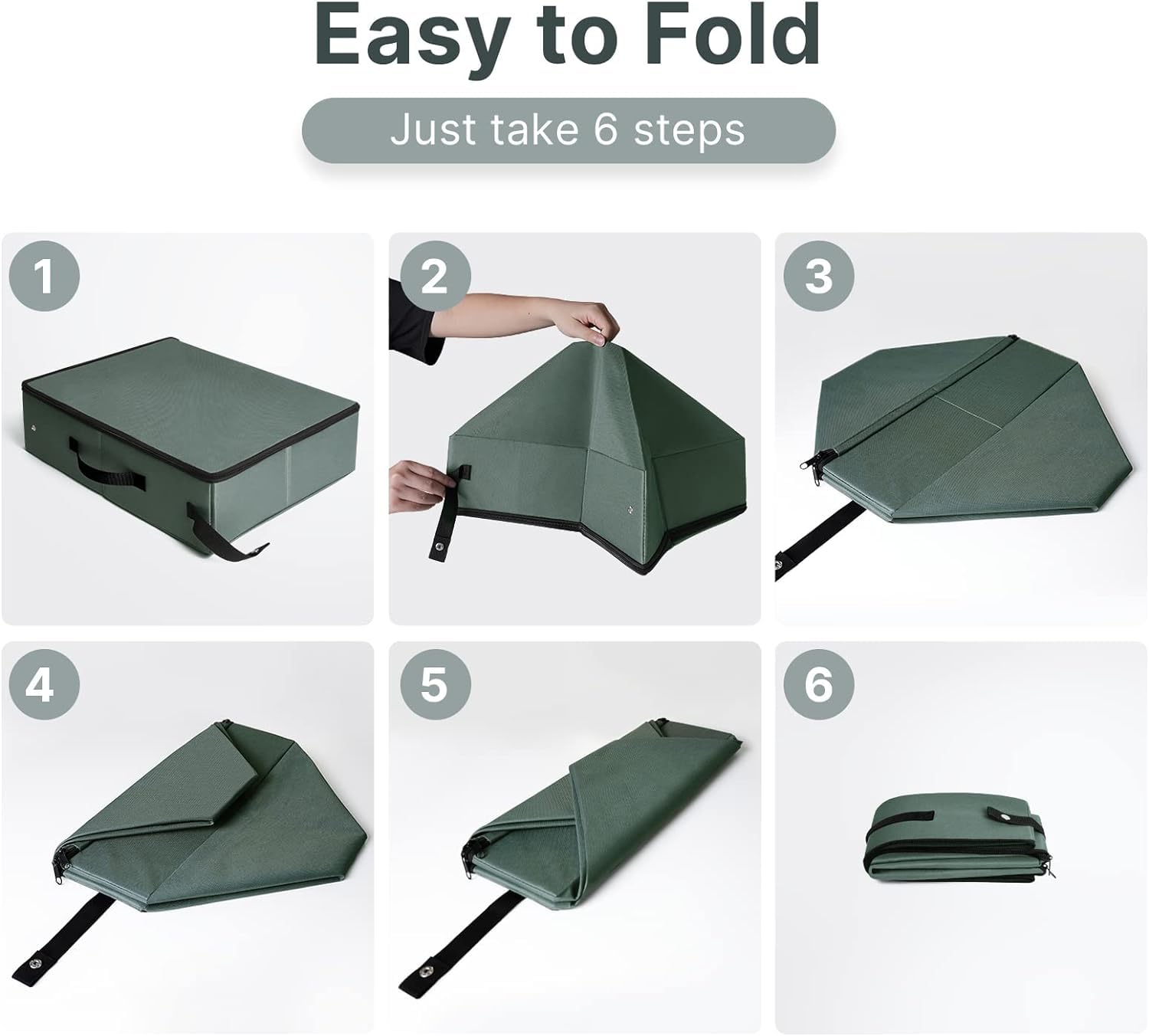 Portable Litter Box With Lid, Leak-Proof Collapsible Cat Litter Box Great For Travel Hotel Stays And Road Trip 16X12X4.3 Inches