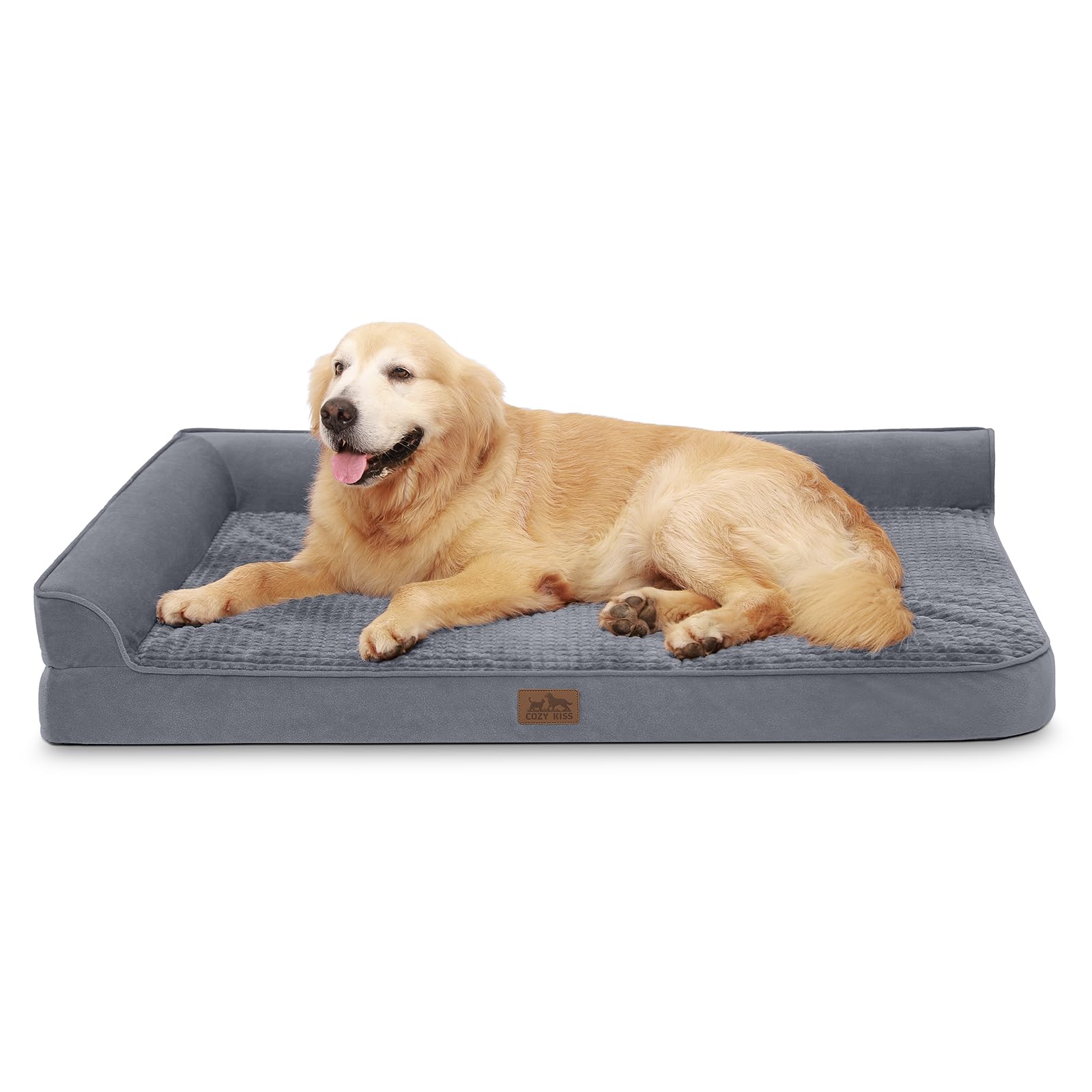 Cozy Kiss Orthopedic Dog Beds For Extra Large Dog, Xxl Pet Couch For Xlarge Dog, Big Supportive Foam Bolster Sofa With Waterproo