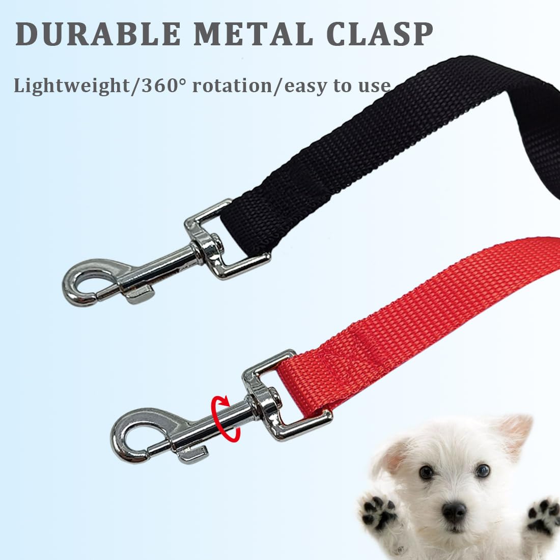 Wyuze 2 Pack Flat Nylon Dog Leashes, 6/10/20/30/50Ft Long Recall Dog Training Lead, 3/4 Inch Wide Traditional Leash For Small Me