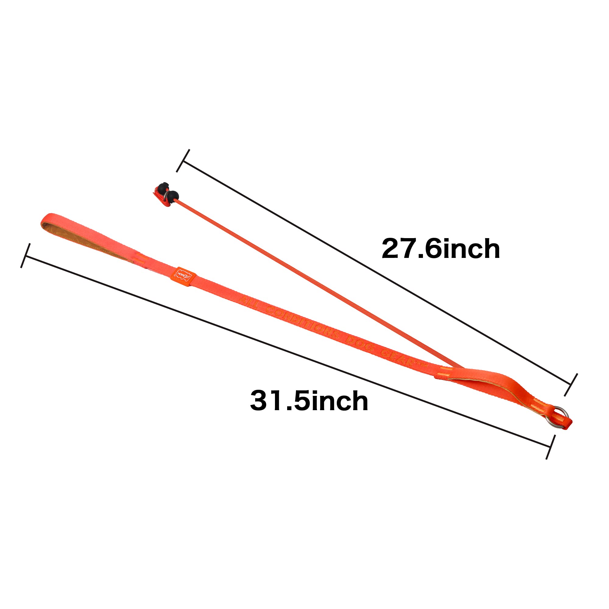 Howgo Dog Slip Lead Dog Leash,Training Leash,Cinch Leash, No-Pull Slip Leash And Collar,Heavy Duty&Durable,Padded Handle,For All Breeds,5Ft (Orange)