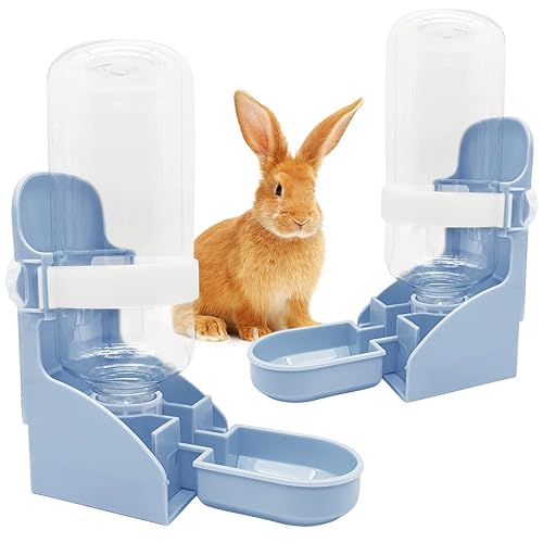 Kathson Rabbit Water Bottle, 17Oz Hanging Water Fountain Automatic Dispenser No Leak Waterfeeder For Bunny Chinchilla Guinea Pig Hedgehog Ferret