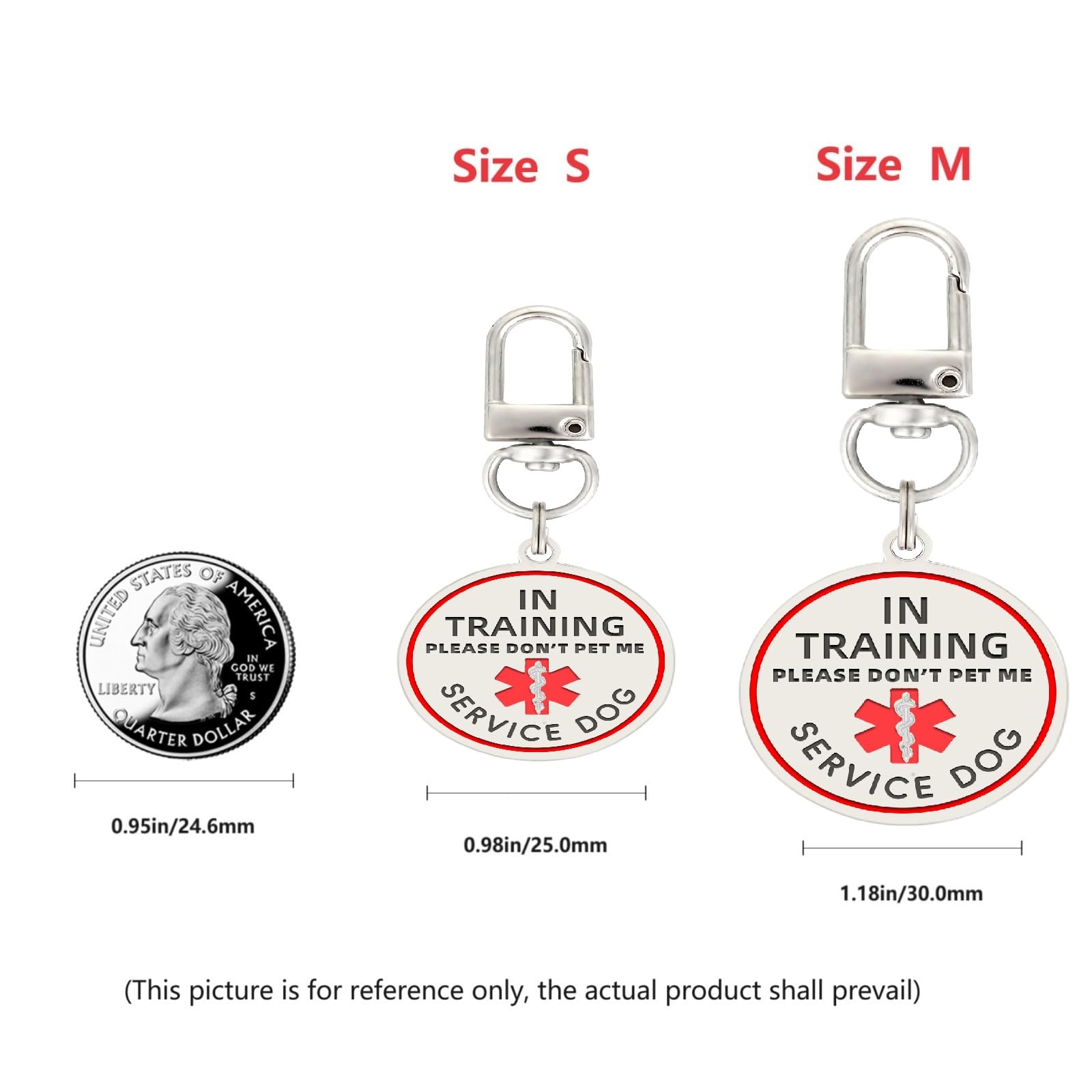 Service Dog In Training Patch, In Training Tag, Removable To Collar, Harness (Black Patch-Xsmall 0.98 X 3.15)