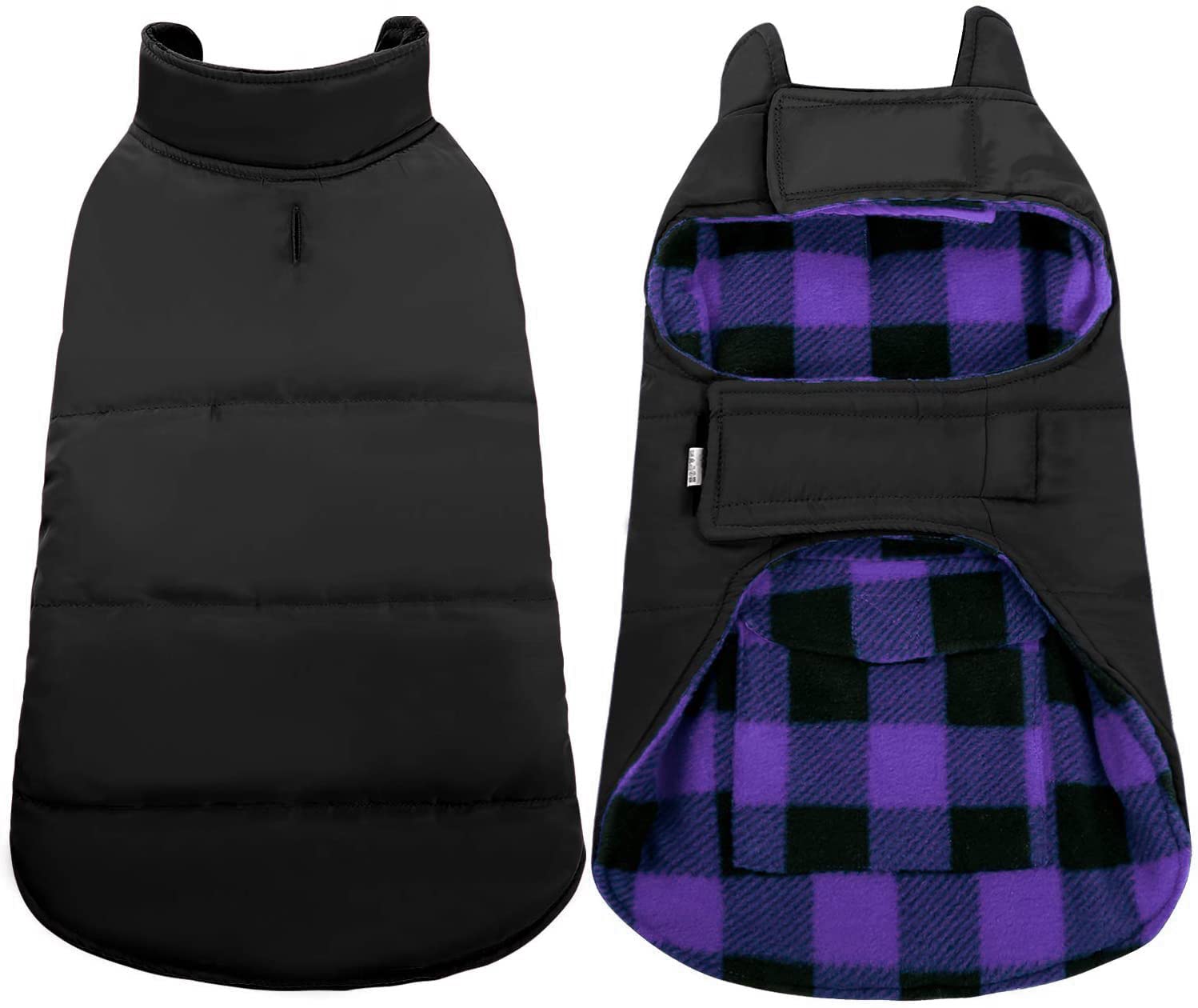ASENKU Dog Jacket Plaid Reversible Vest - Waterproof Dog Coat for Cold Weather, Perfect for Small to Large Dogs