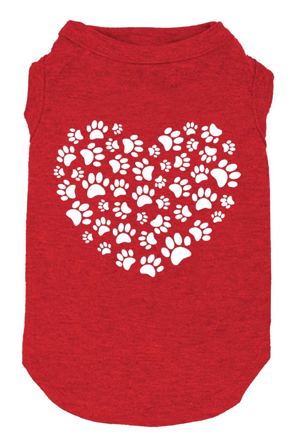 Dog Shirts Hearts Print Funny Graphic Small Large Dog Clothes Puppy Vest Gift For Dog Valentine'S Mother'S Day Apparel (Large, Q