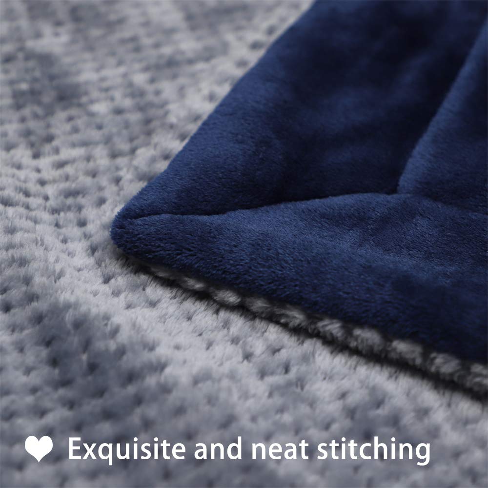 furrybaby Premium Fluffy Fleece Dog Blanket, Soft and Warm Pet Throw for Dogs & Cats(40x47inch, Blue)