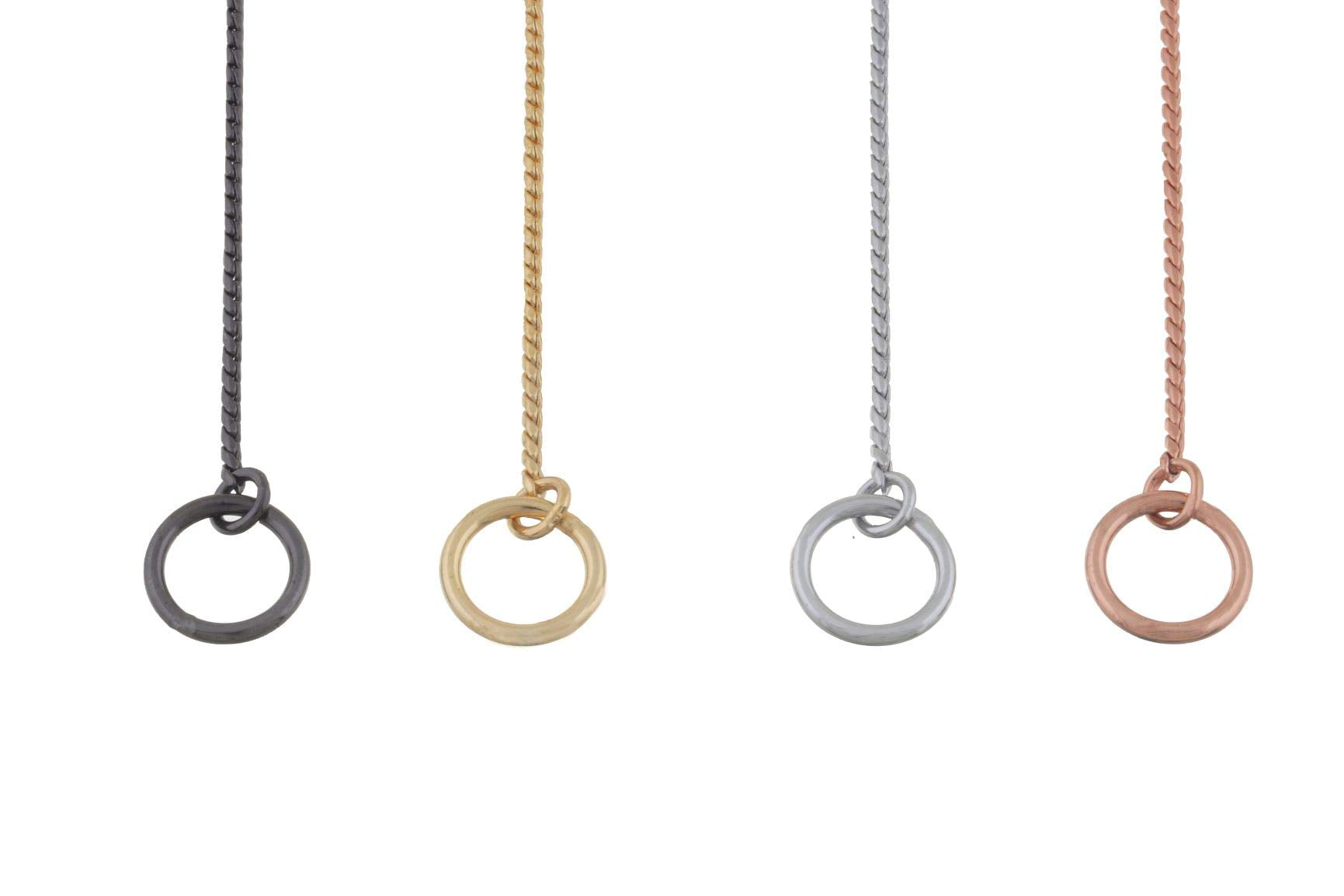 Alvalley Metal Chain Dog Show Collar - Pet Slip Collar For Shows - Fine Brass Snake Chain Collar - Adjustable For Toy, Small, An