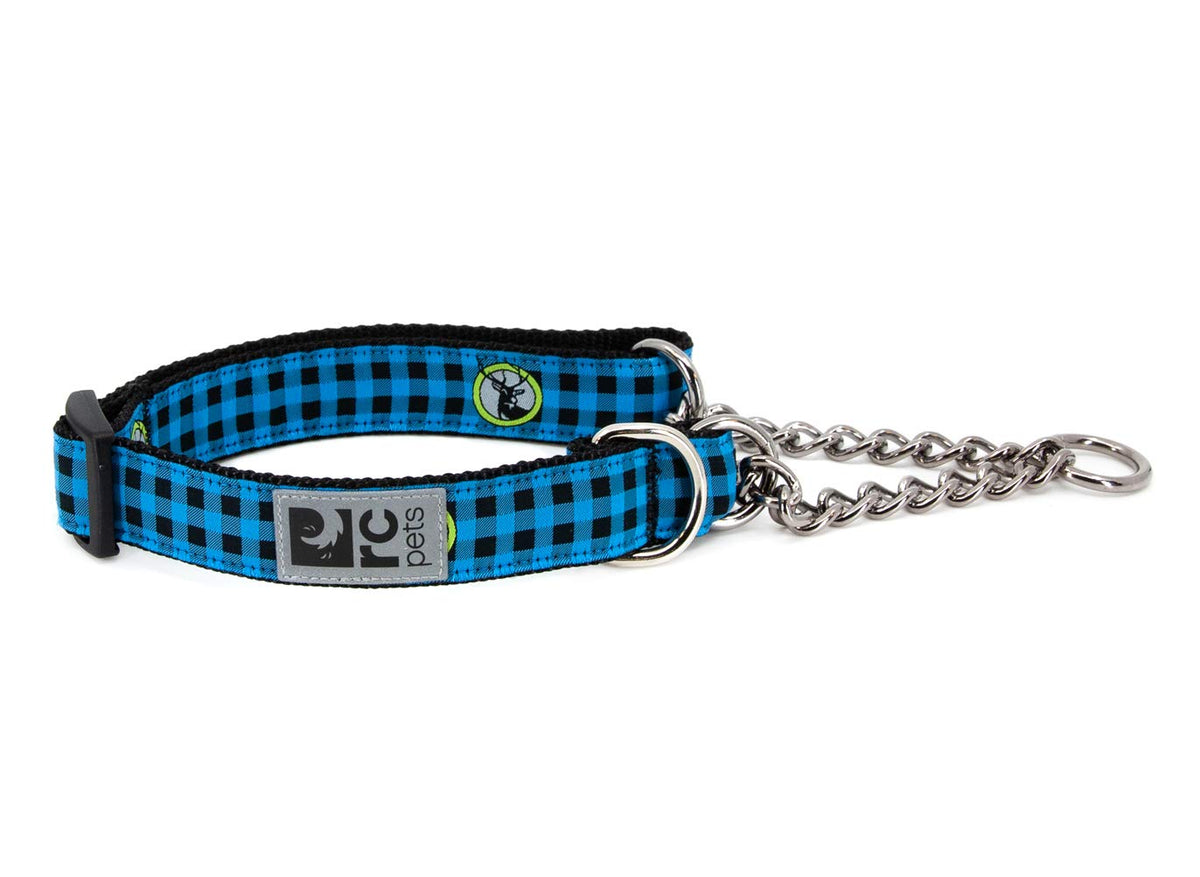 Rc Pets 0.6'' Martingale Training Collar, X-Small, Blue Buffalo Plaid
