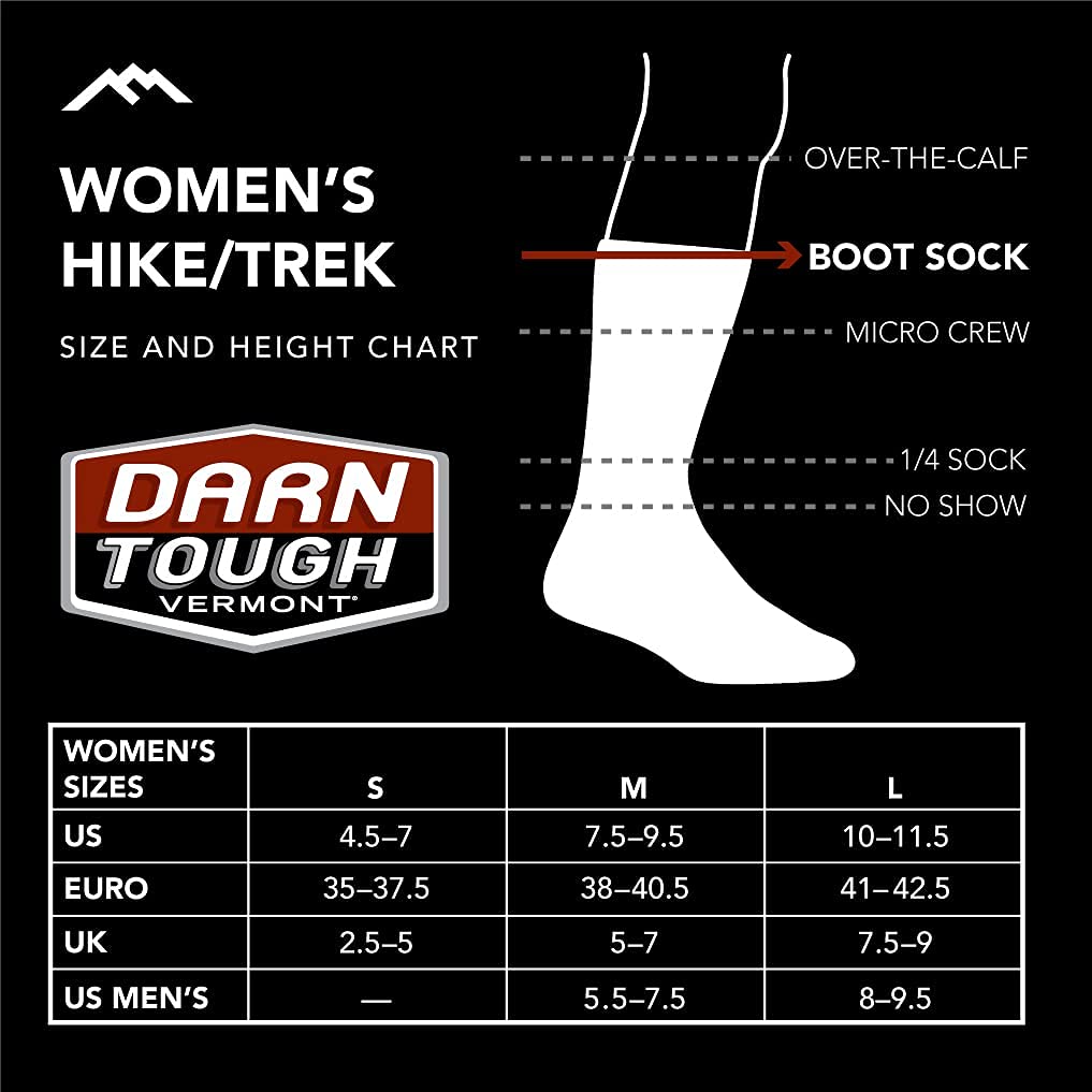 Darn Tough Women'S Her Spur Boot Lightweight Hiking Sock (Style 1969) - Sandstone, Small