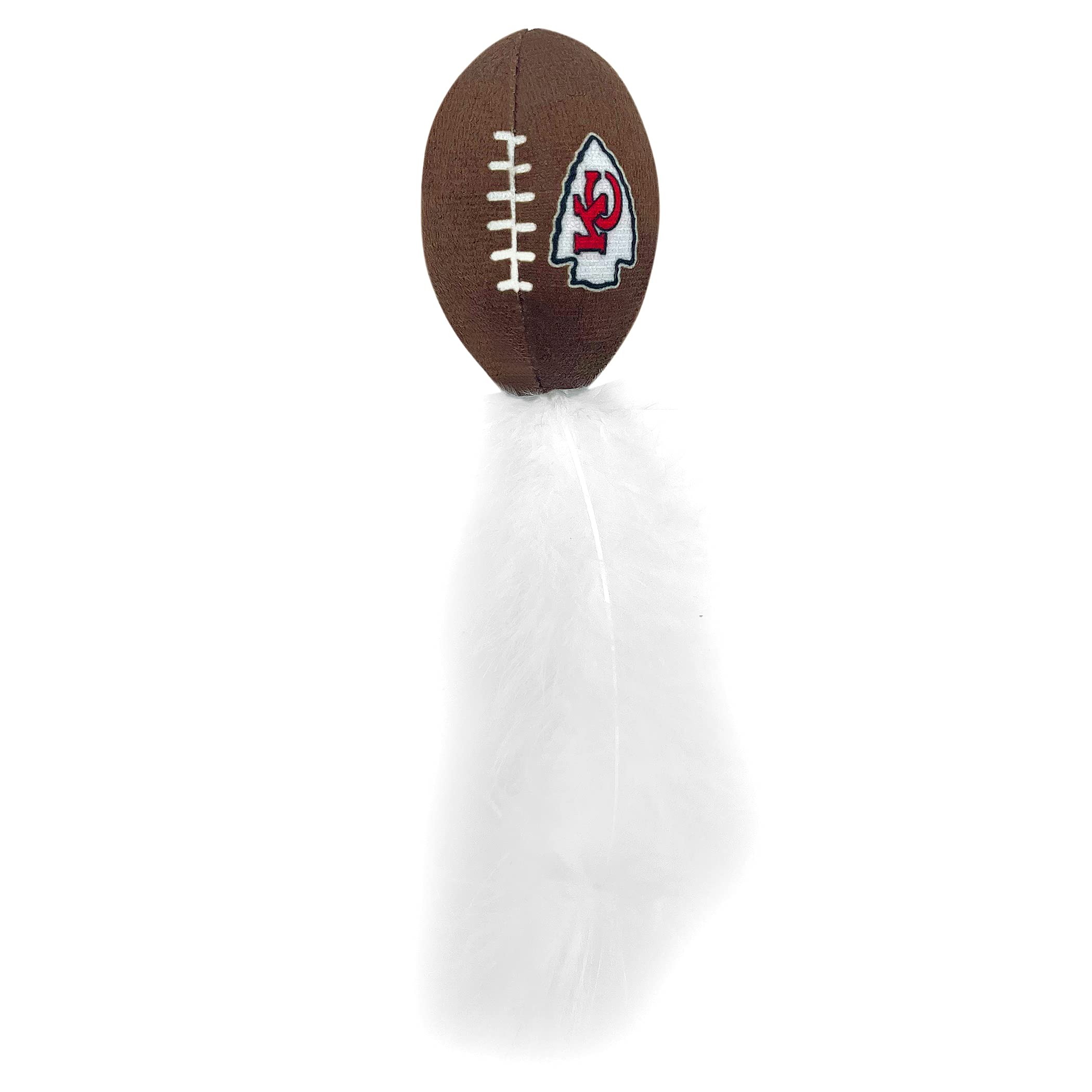 BEST PLUSH CAT TOY - NFL KANSAS CITY CHIEFS Complete Set of 3 piece Cat Toys filled with Fresh Catnip. Incld: 1 Helmet Cat Toy,