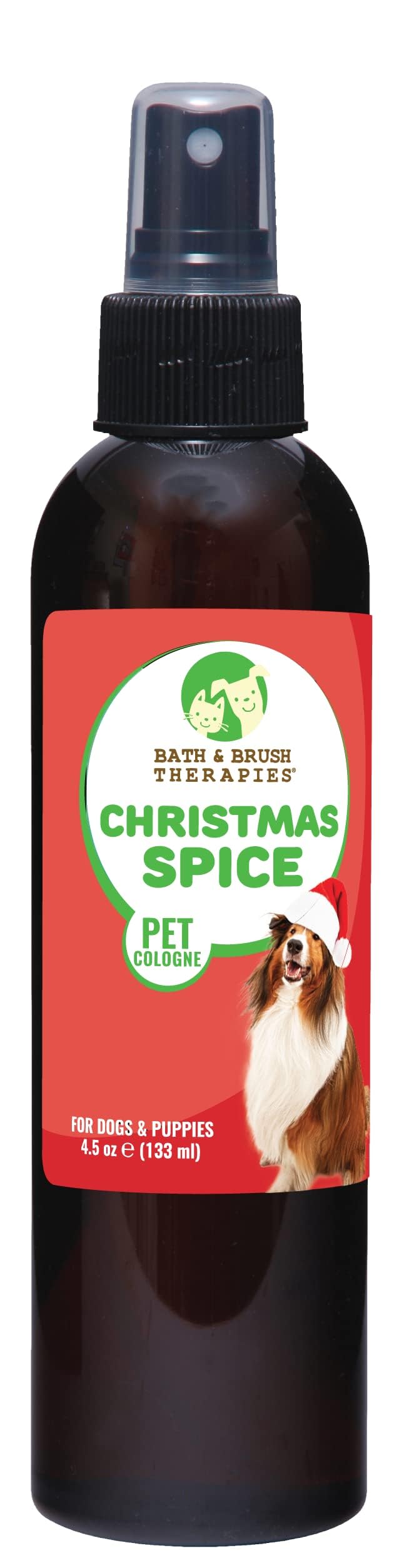 Showseason Animal Products Bath & Brush Therapies Christmas Spice Pet Cologne 4.5 oz For Dogs | Long-Lasting Odor Eliminator | C