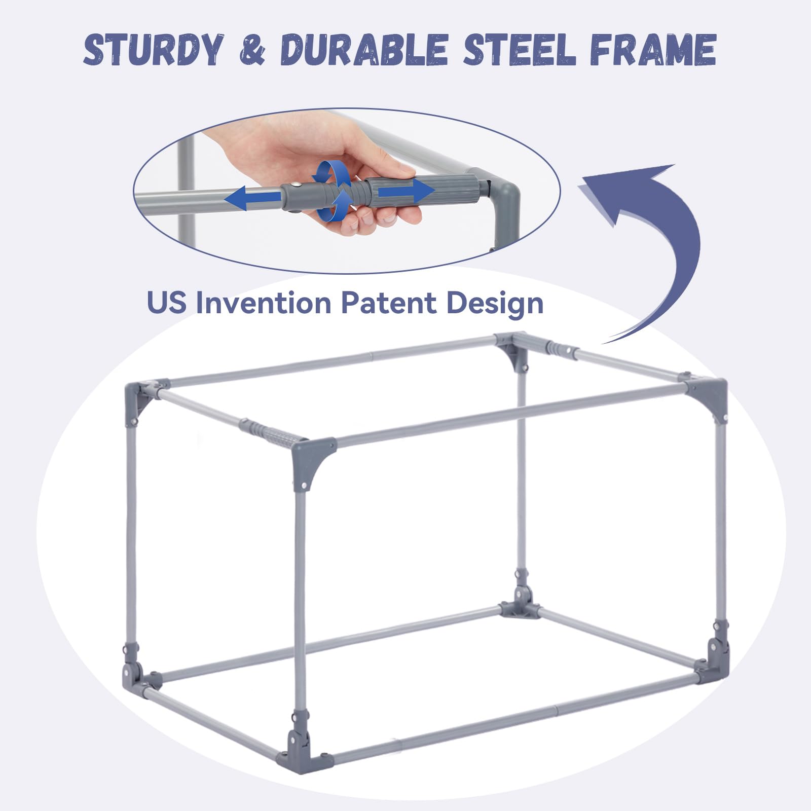 Petsfit Soft Dog Crate, With Patented Adjustable Fabric Cover, Chewproof & Lockable Mesh Doors, Waterproof Base Portable Kennel