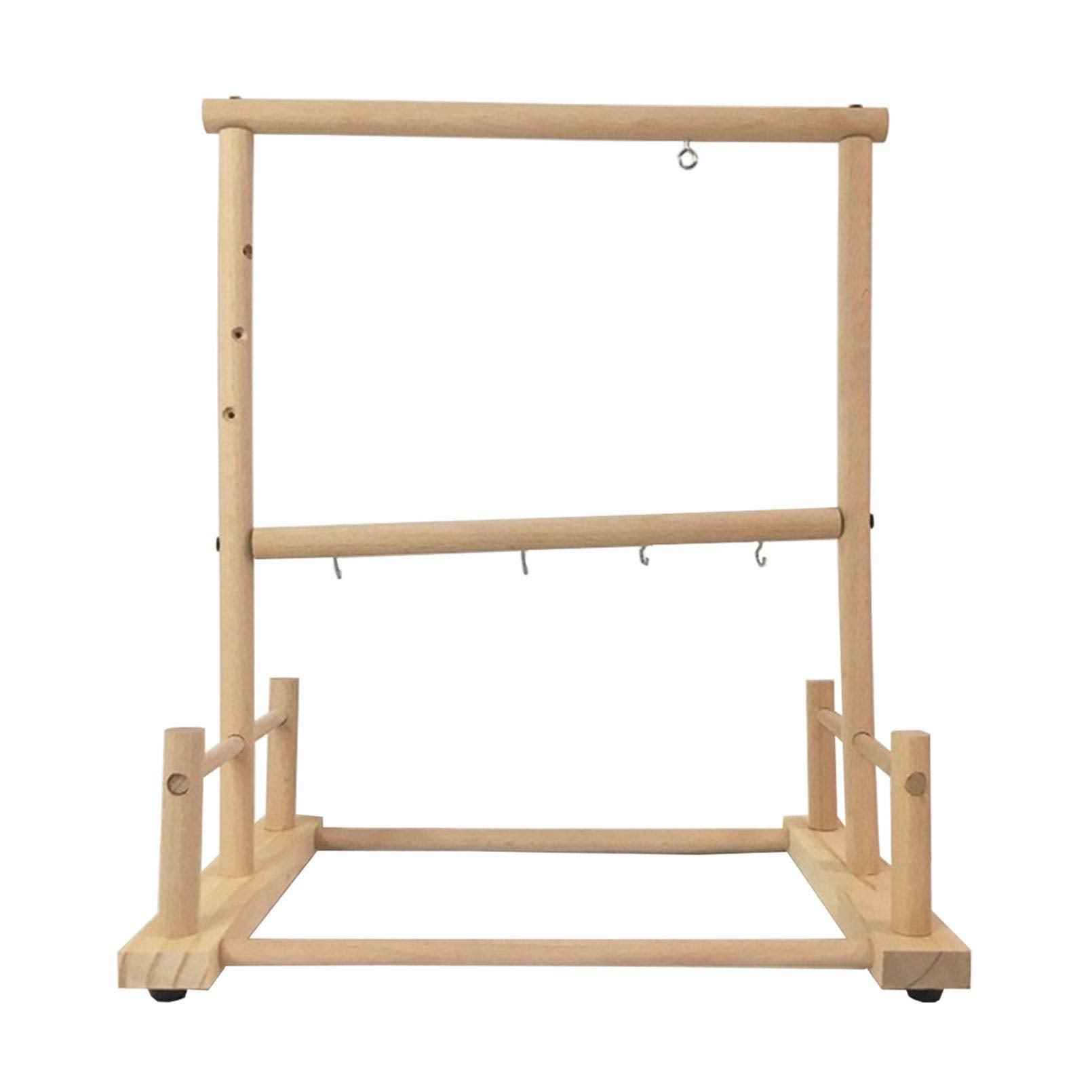 Kathson Bird Play Stand Parrot Perch Stand Natural Wood Bird Playground Playstand For Cockatiel Conures Parakeet Parrots Budgie Lovebird Finch Small Birds