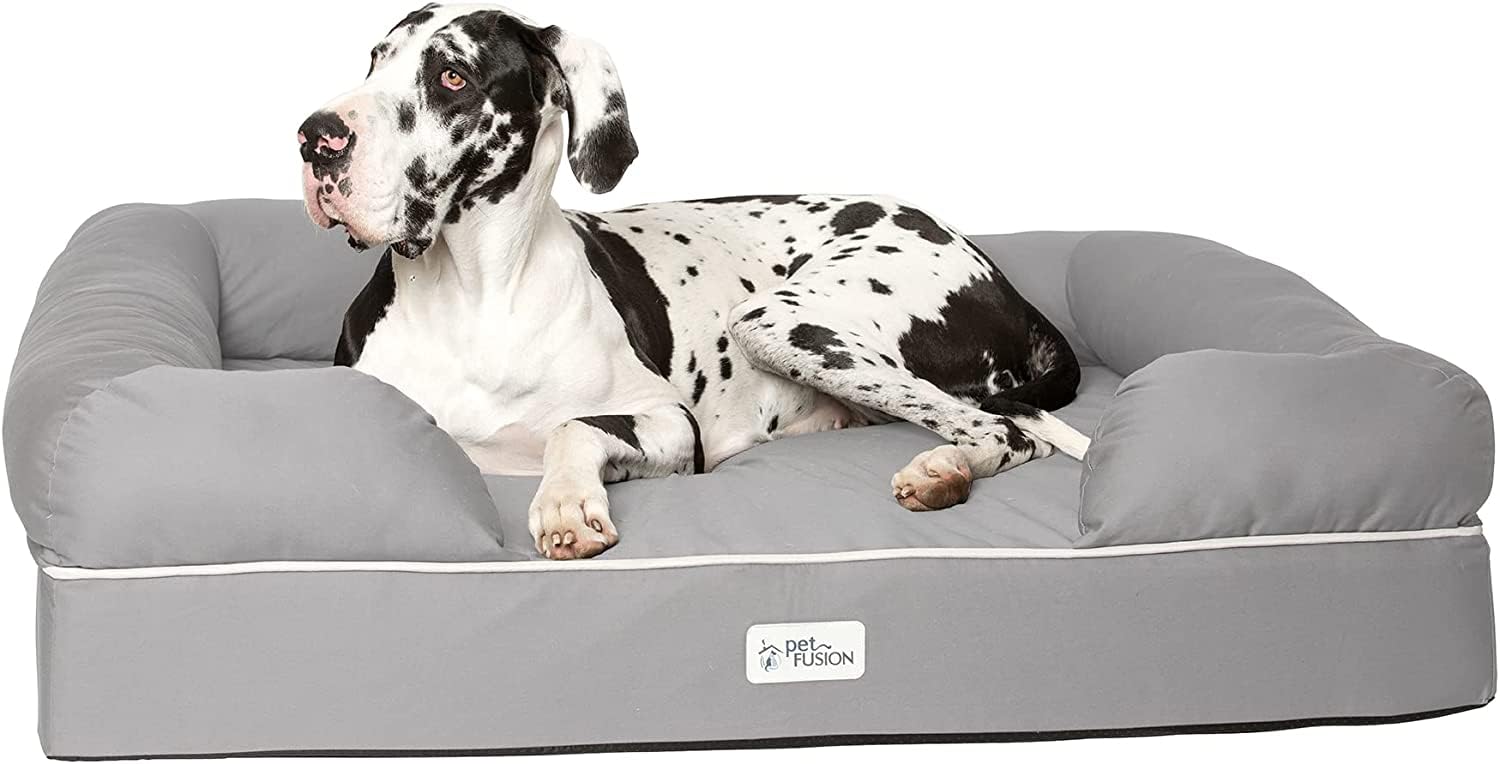 Petfusion Ultimate Dog Bed, Orthopedic Memory Foam, Multiple Sizes And Colors, Medium Firmness Pillow, Waterproof Liner, Ykk Zip