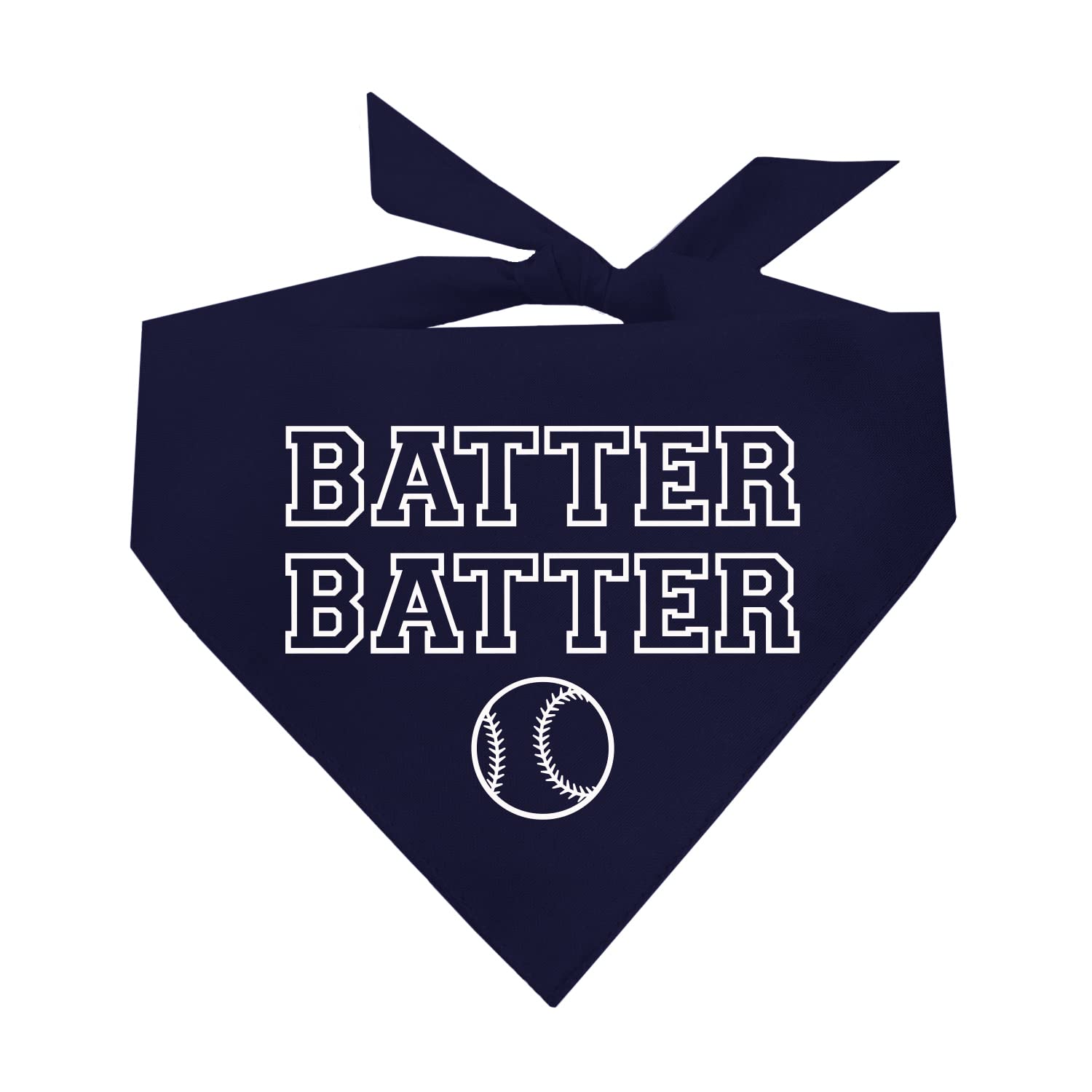 Batter Batter Baseball Dog Bandana (1050 Navy, One Size)