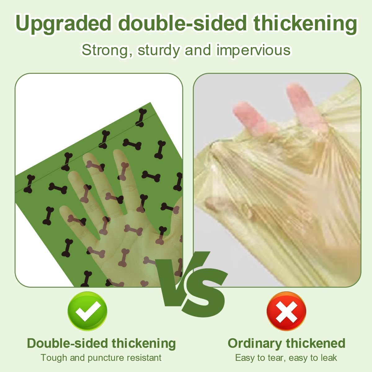 Strong Green Leak Proof Waste Bag for Dogs-270 Large Poop Bags,Biodegradable Dog Poo Bags with Corn Starch Blended Compostable B