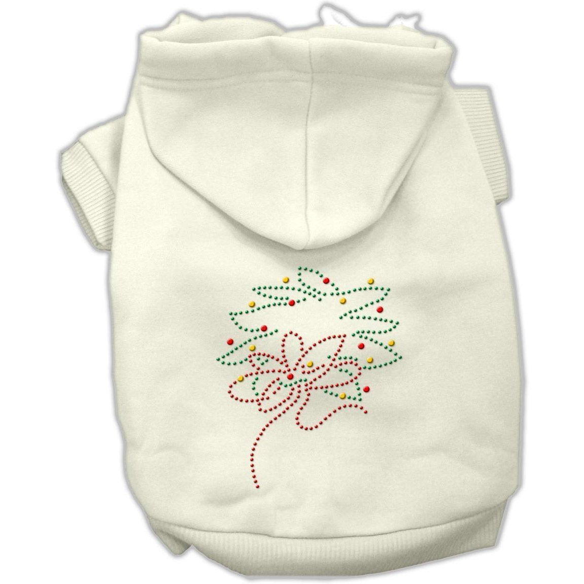 Mirage Pet Products 20-Inch Christmas Wreath Hoodie, 3X-Large, Cream
