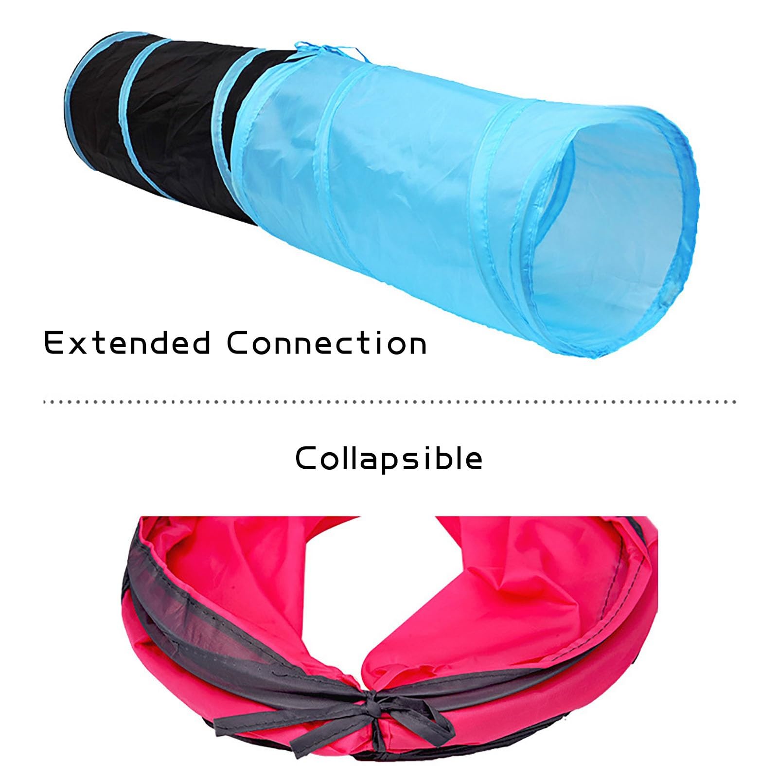 Icagy Foldable Spiral Cat Tunnel - Ideal Indoor Toy For Small Cats, Kittens, And Rabbits - Collapsible Tube For Interactive Play