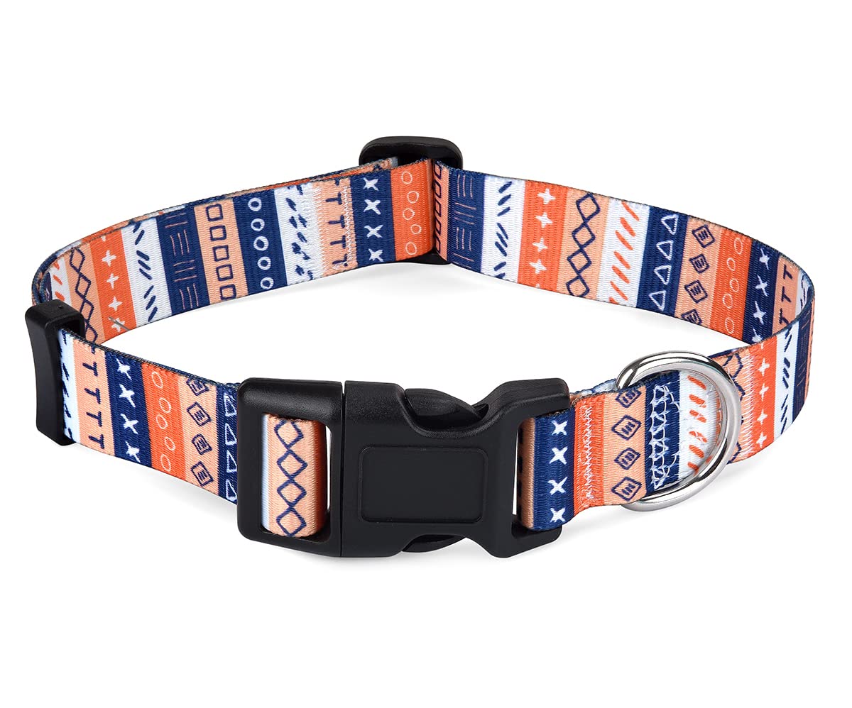 Hqyddmi Dog Collar For Large Dogs, Soft Comfy Pet Collar For Small Medium Large Dogs, Geometry Pattern For Boy Girl Puppy Dogs(S