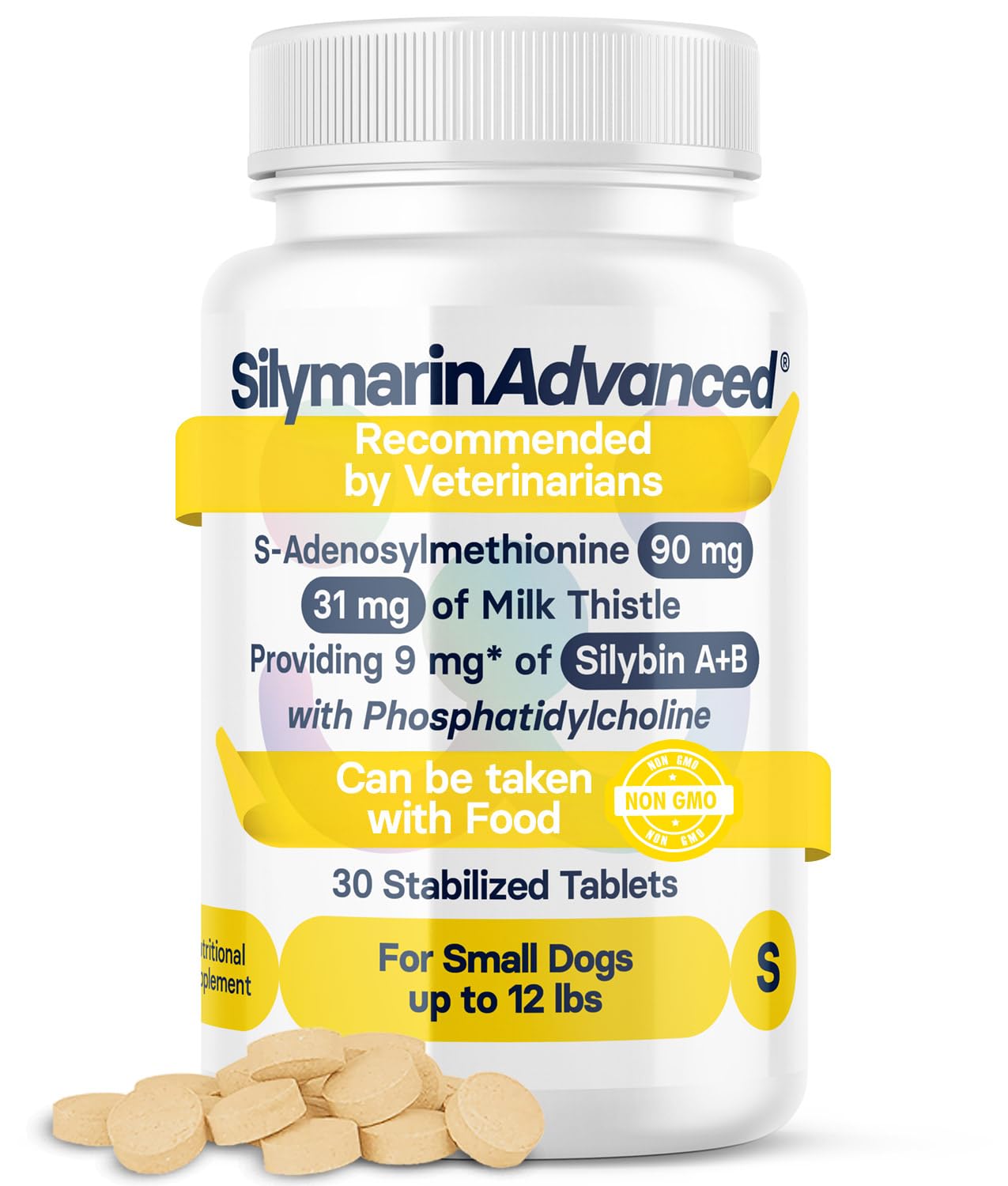 SilymarinAdvanced Liver Health Supplement for Small Dogs - Milk Thistle for Dogs Liver Support with S-Adenosylmethionine (Same) 