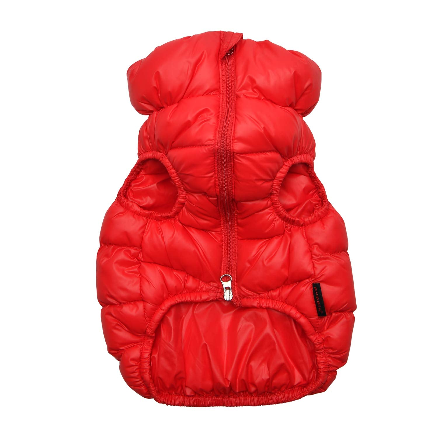 Puppia Winter Ultralight Dog Coat A Waterproof Warmth for Cold Weather Zipper Closure for Small and Medium Dogs, RED, Medium