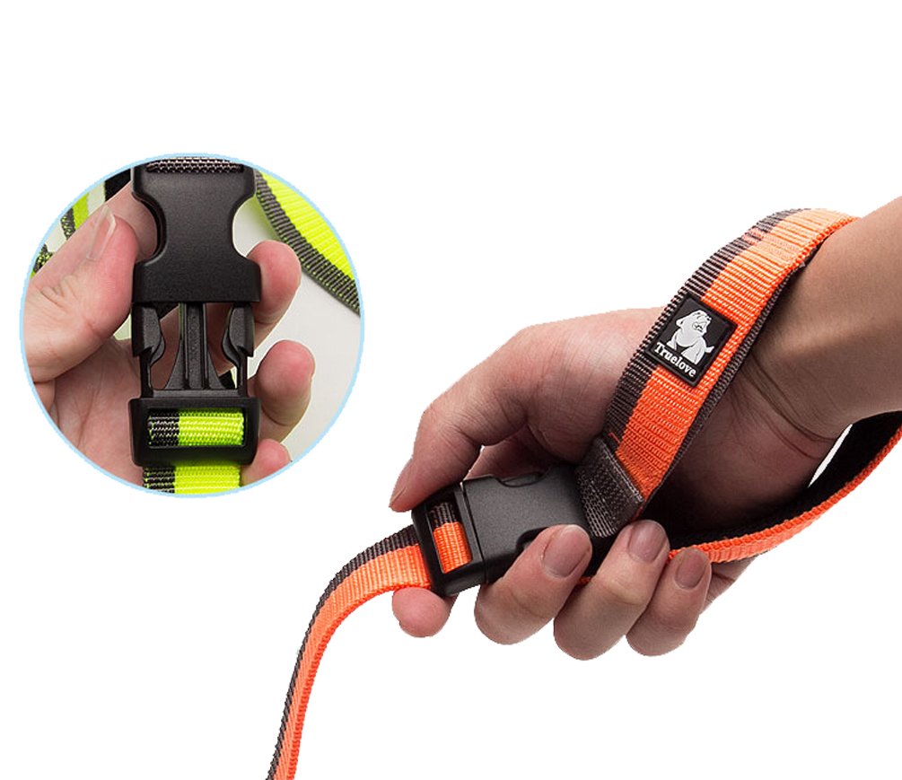 Sgoda Hands Free Dog Leash,Bungee Leash For Walking Running Training,Nylon Dog Lead With Soft Padded Waist Belt,Black,Medium