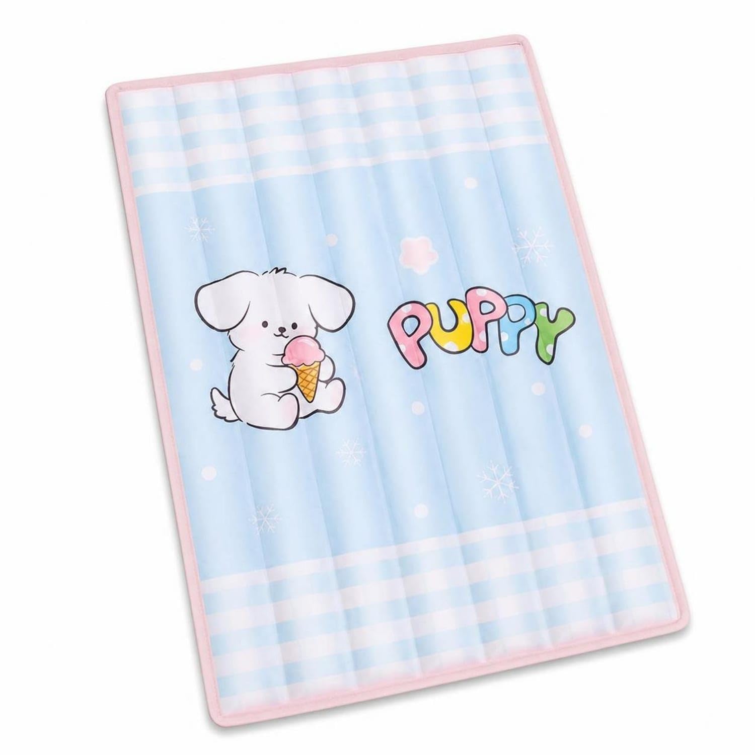 Rectangular Pet Cooling Mat Padded Dog Cooling Mat Portable Cool Pet Pad Foldable for Dogs, Pets, Floor, Plaid Puppy, M