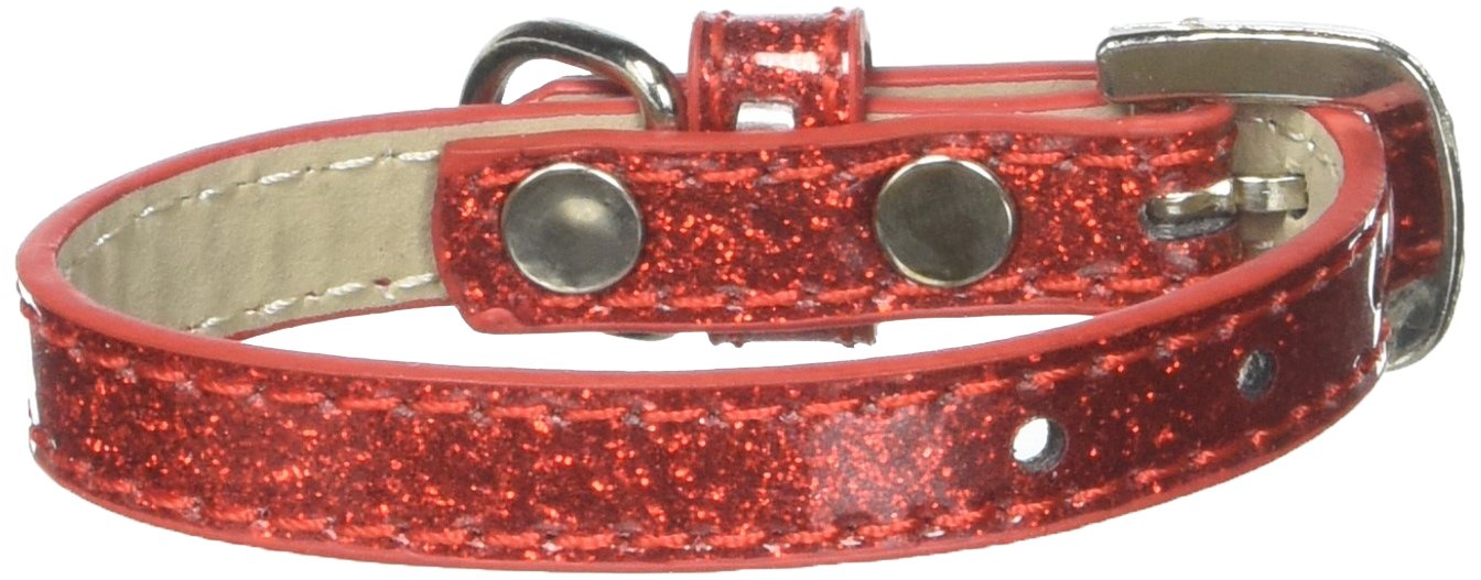 Mirage Pet Products Plain Ice Cream Dog Collar, Size 8, Red