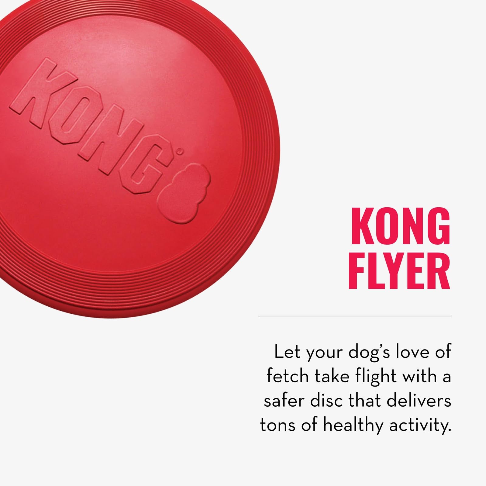 KONG Goodie Bone & Flyer - Dog Toys to Enrich Playtime - Dog Bone & Soft Throwing Disc Support Mental Engagement - Rubber Bone f