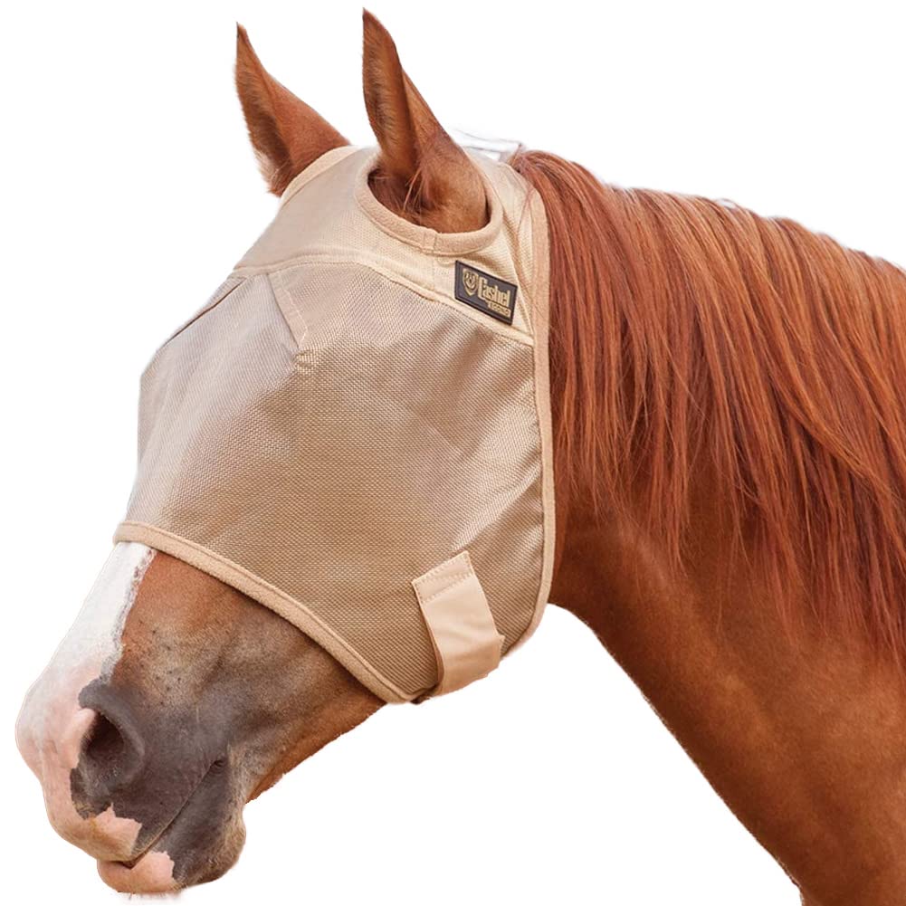 Cashel Economy Horse Fly Mask, Gold, Arabian