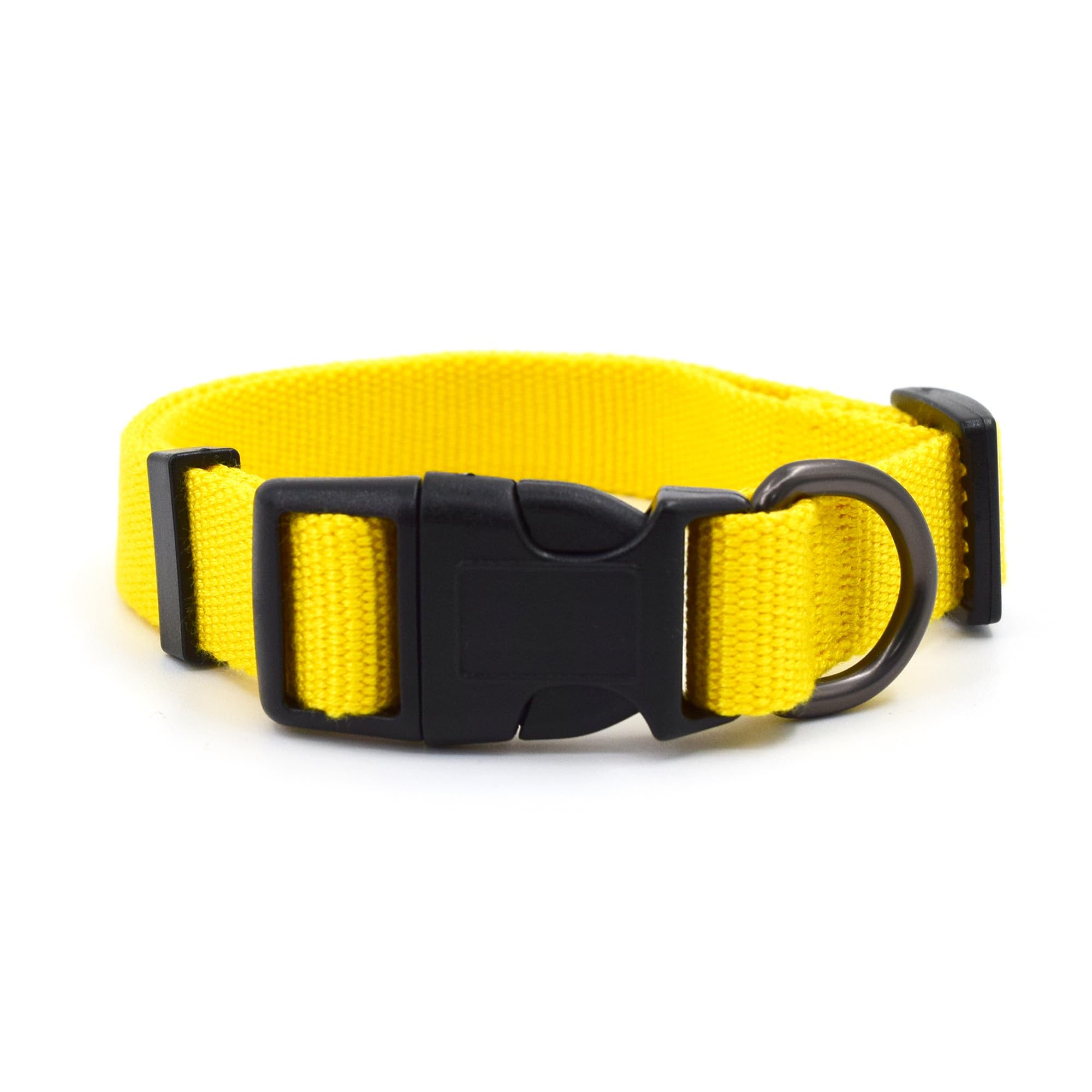 Yellow Dog Collar For Small Dogs, Breathable, Anti-Odor & Soft, Comfortable For Sensitive Skin Puppies, 90% Bamboo Rayon, Adjust