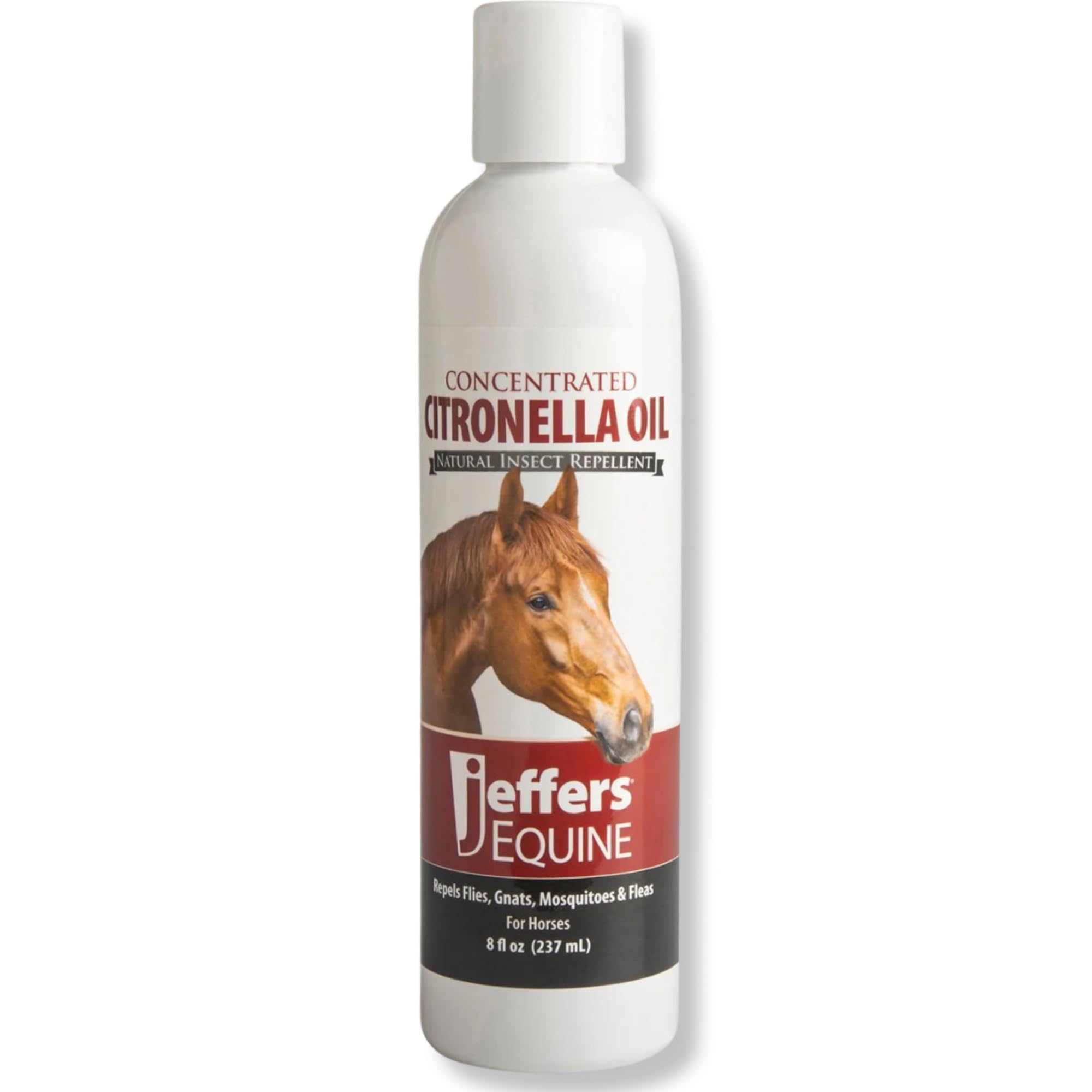 Jeffers Equine Citronella Oil - 8 oz 100% Pure Natural Essential Oil for Horses - Horse Shampoo Additive & Grooming Aid - Fresh 