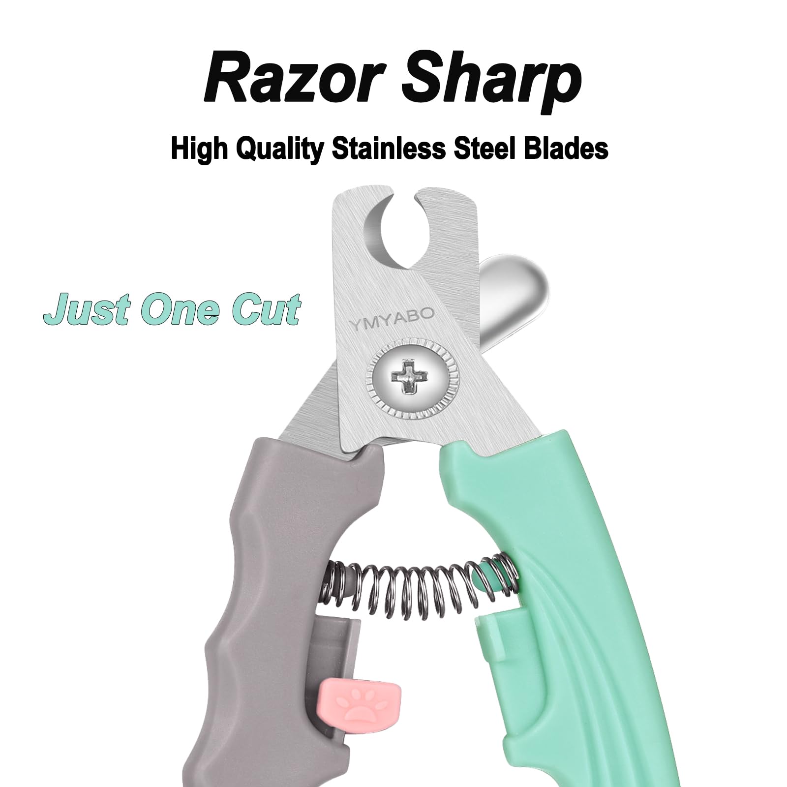 Ymyabo Dog Nail Clipper,Pet Nail Trimmers Safety Guard To Aviod Over Cutting,Puppy Cat Claw Trimmer,With Free Dog Comb & Nail Fi