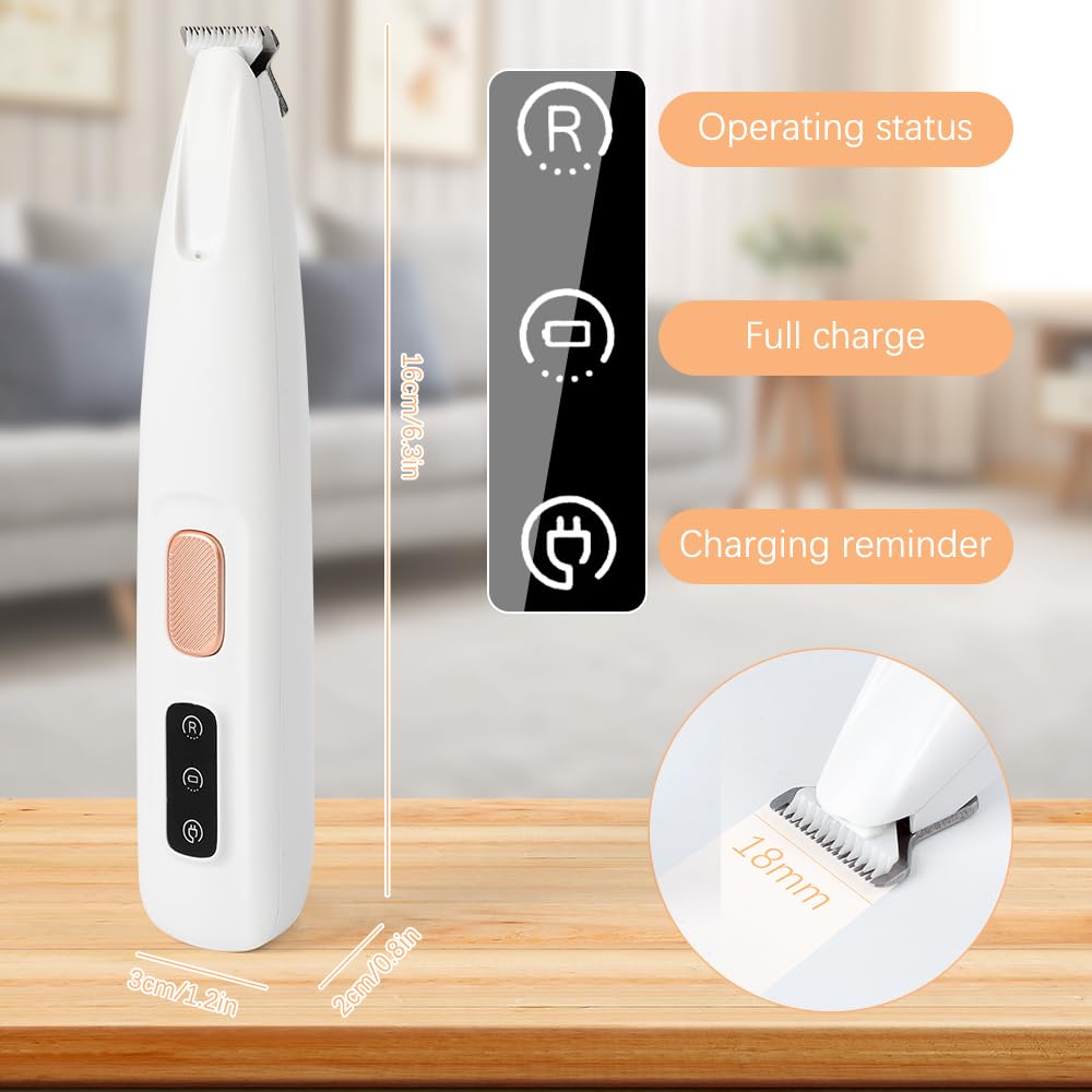 warmow Dog Trimmer, Saffory Paw Trimmer, Saffory Electric Dog Trimmer for Paws, Pet Paws Trimmer with Led Light, Rechargeable Lo