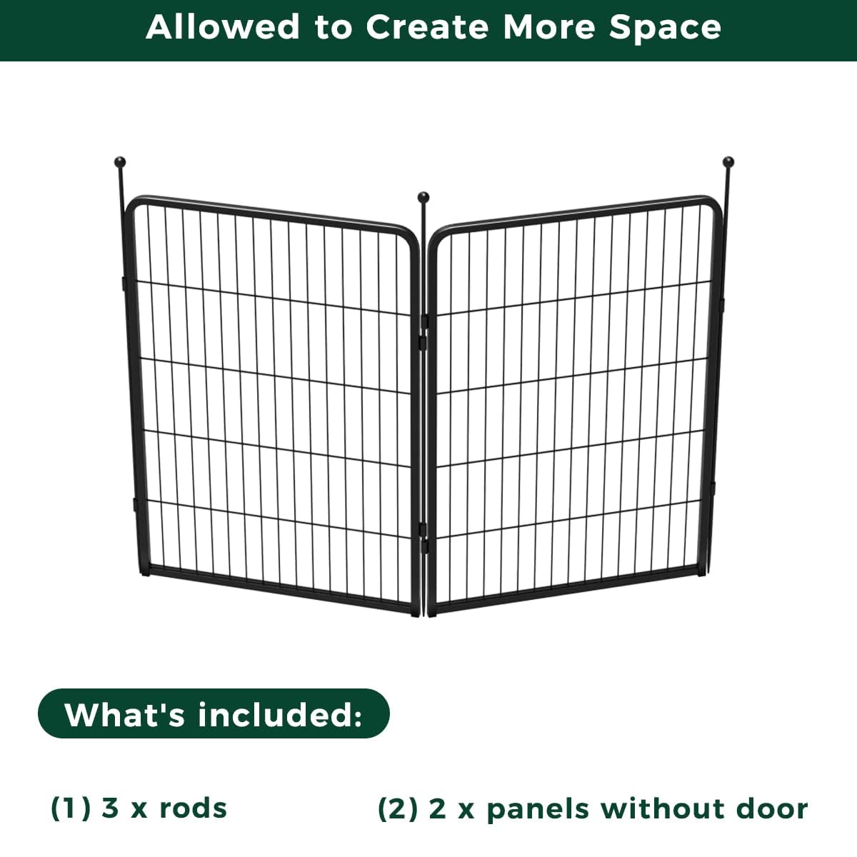 Fxw Rollick Dog Playpen For Yard, Rv Camping, 40 Inch 2 Panels For Medium And Large Dogspatented