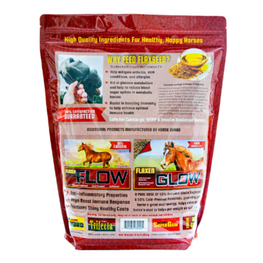 Flix 9 lb, 100% Flaxseed Healthy Treats for Horses, High in Omega-3