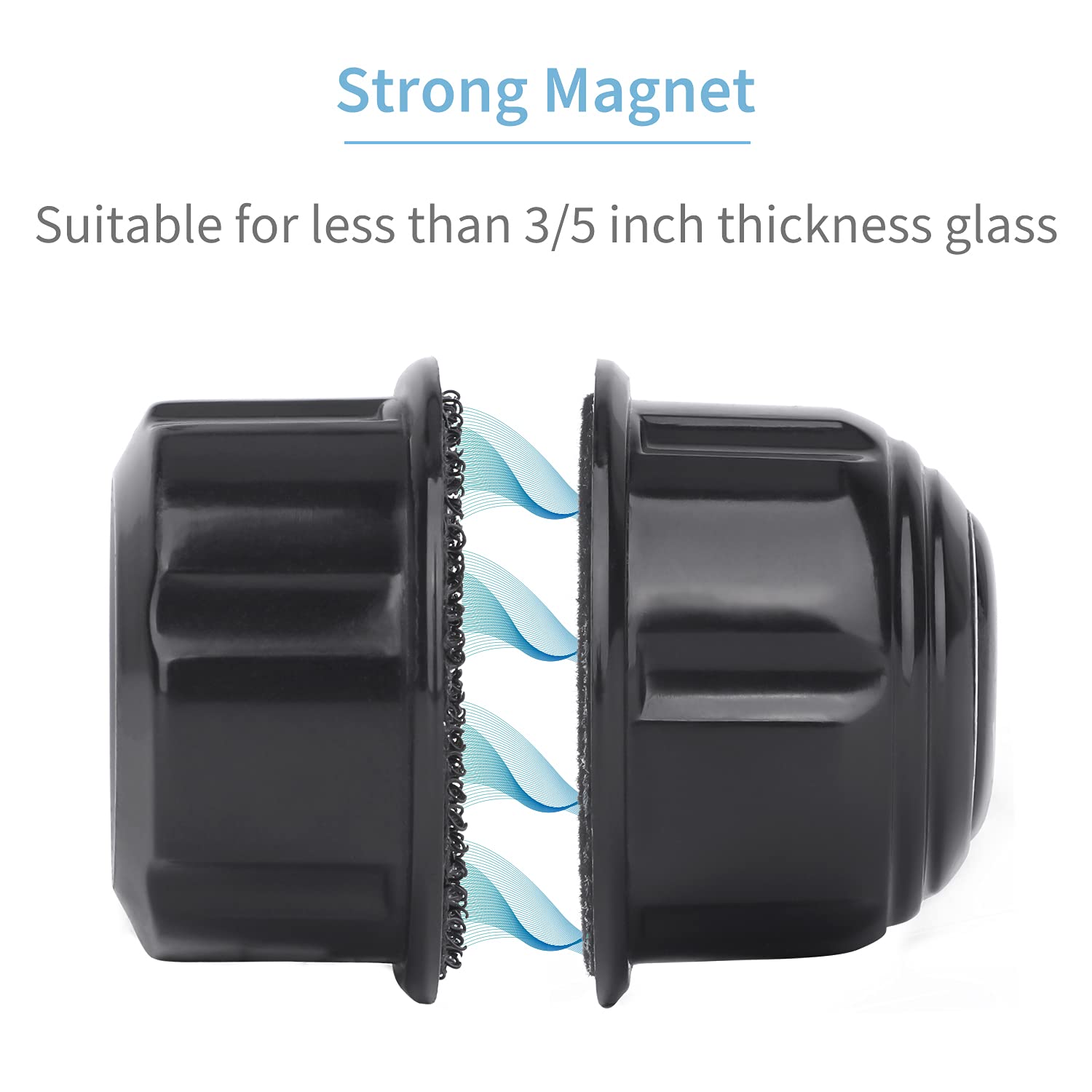 Pawfly Aquarium Magnetic Brush For Glass Fish Tanks 1.5 Inch Stain Scrubber Pads Cleaning Tool For 3/5 Inch Thick Fresh & Marine Aquariums Up To 10 Gallons (Not For Acrylic & Plastic Tanks)