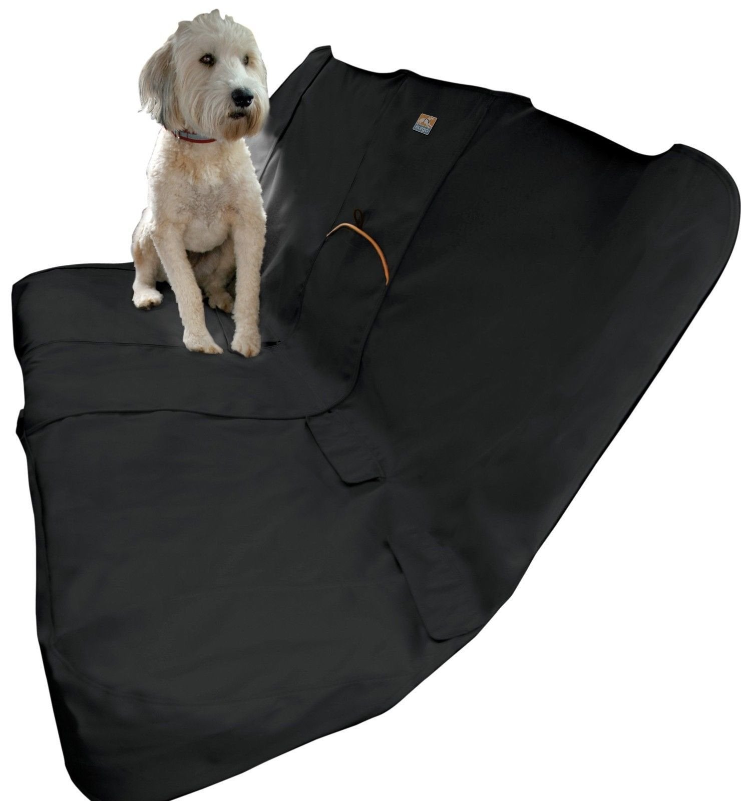 Kurgo Wander Bench Dog Seat Cover, 55'' Wide, Black, Car Seat Cover for Pets , Water Resistant, Contains Seat Anchors, Scratch P