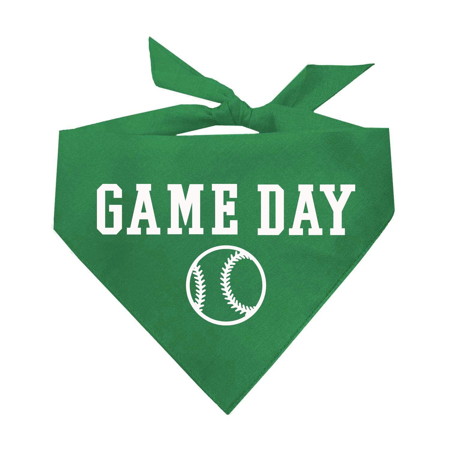 Game Day Baseball Dog Bandana (1054 Green, One Size)