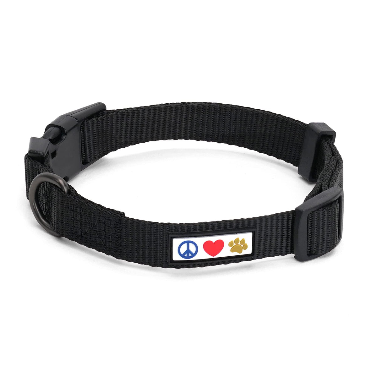 Pawtitas Dog Collar For Large Dogs Training Puppy Collar With Solid - L - Black