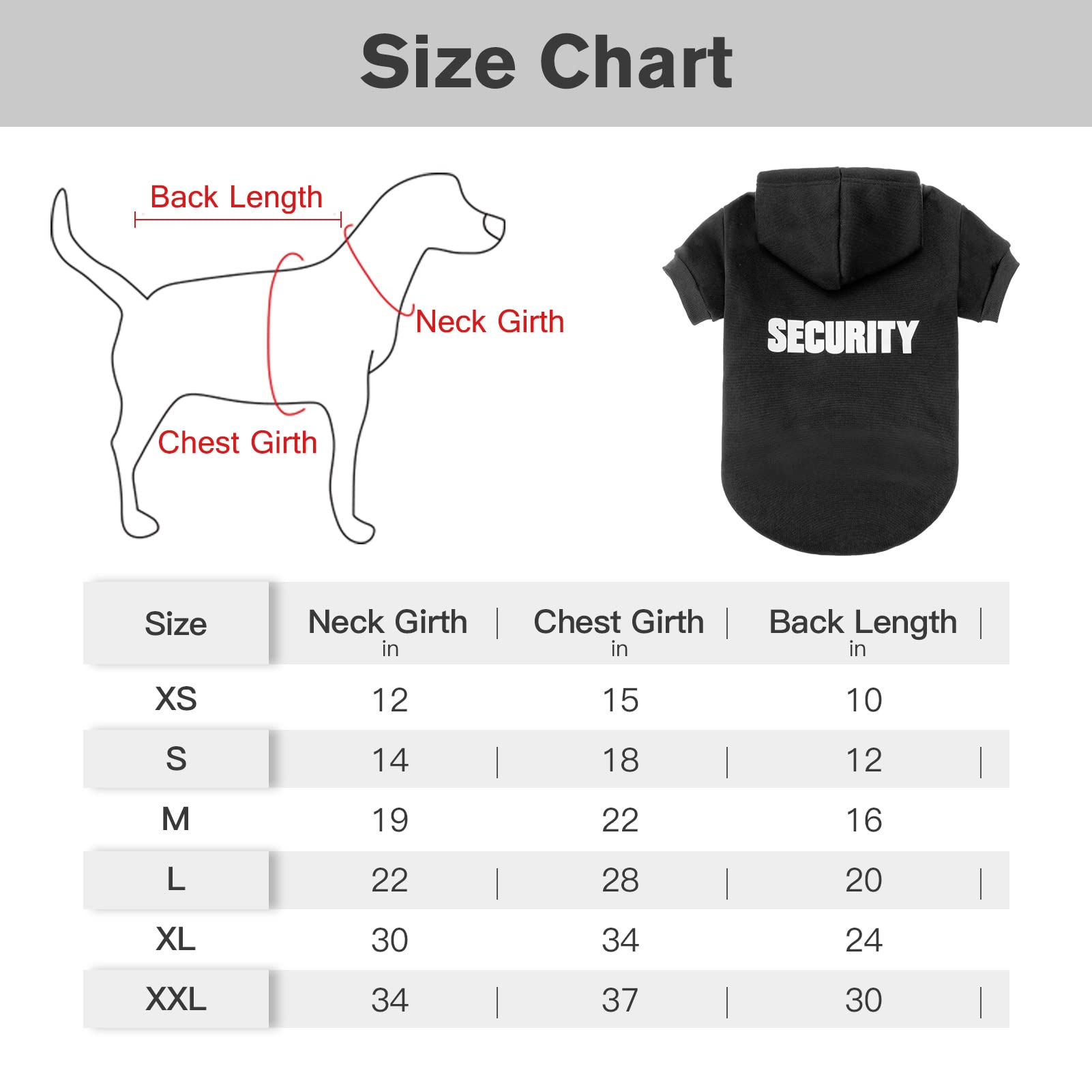 Bingpet Security Dog Hoodies Puppy Sweater Cold Weather Dog Coats Soft Brushed Fleece Pet Clothes Hooded Sweatshirt For Dog Cat