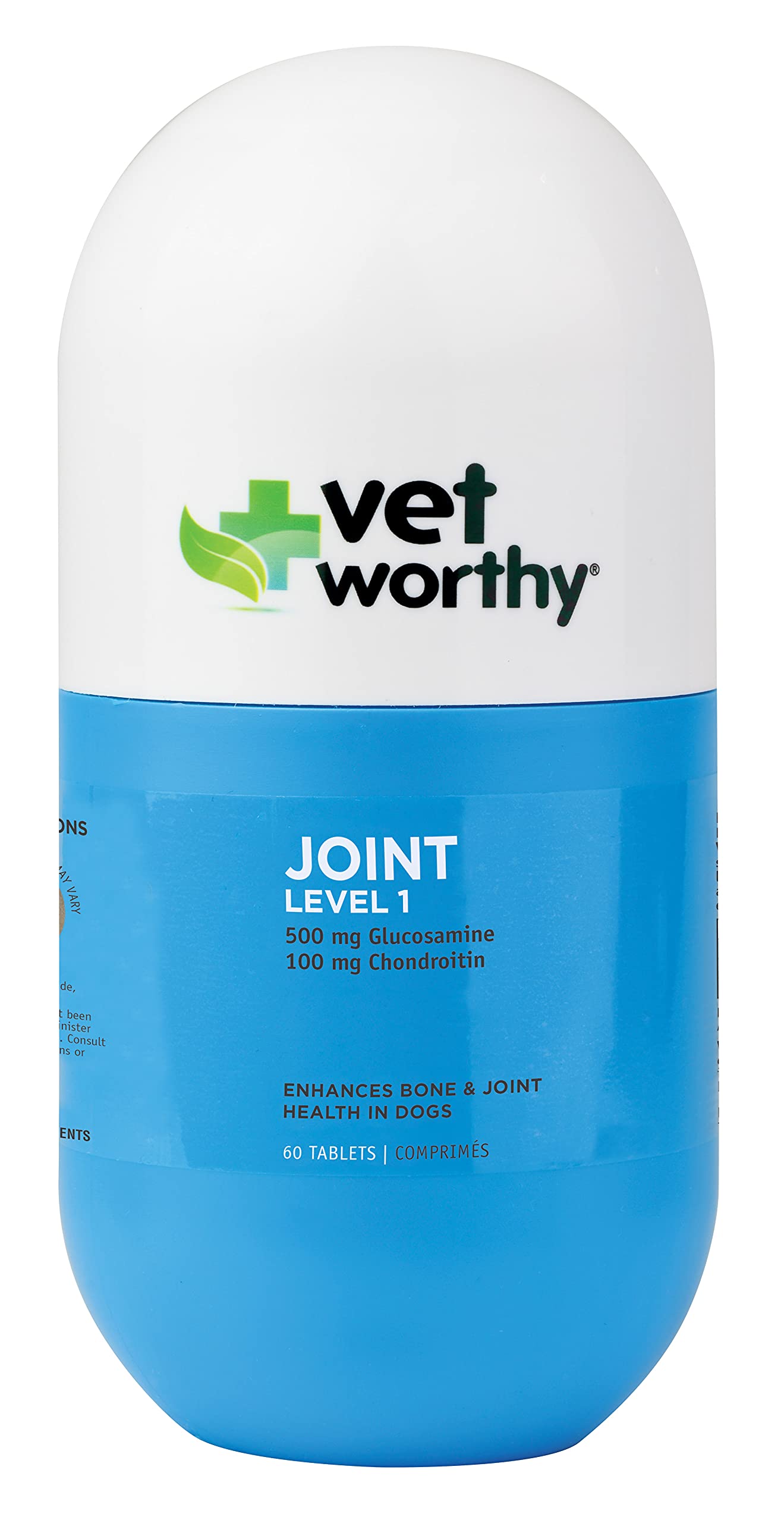 Vet Worthy Joint Support Level 1 - Chewable Tablet to Support Bone Health and Healthy Joints - Dog Supplement with Glucosamine, 
