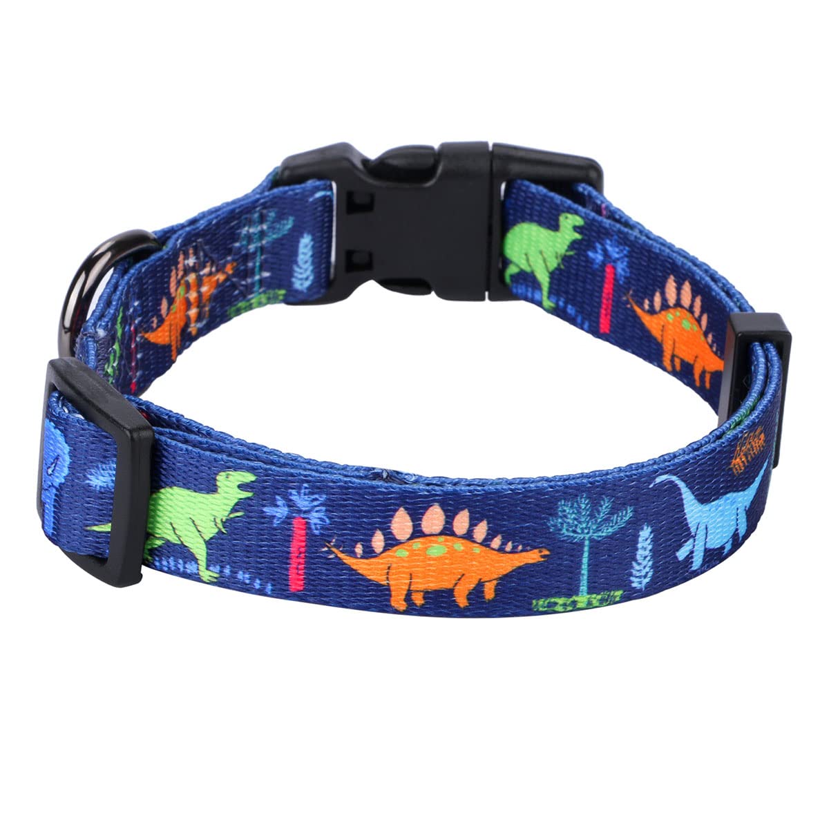 Rhea Rose Dog Collar Special Design Personalized Cute Girl Boy Soft Collars With Sunflower, Camo, American Flag, Plaid (M(Neck 1