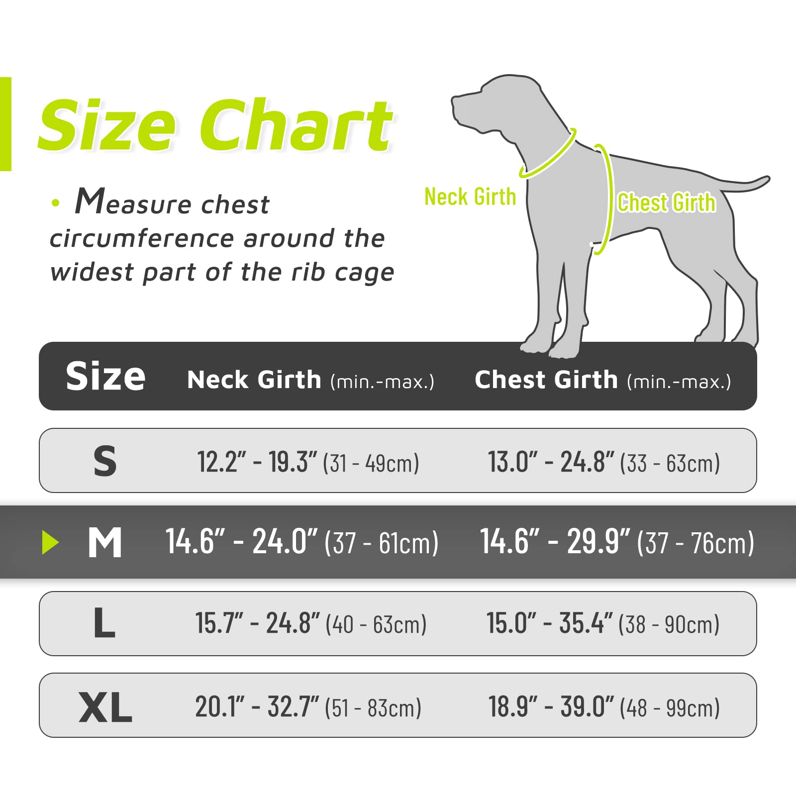 Eagloo Dog Harness Medium Sized Dog, No Pull Service Vest With Reflective Strips And Control Handle, Adjustable And Comfortable For Easy Walking, No Choke Pet Harness With 2 Metal Rings, Green, M